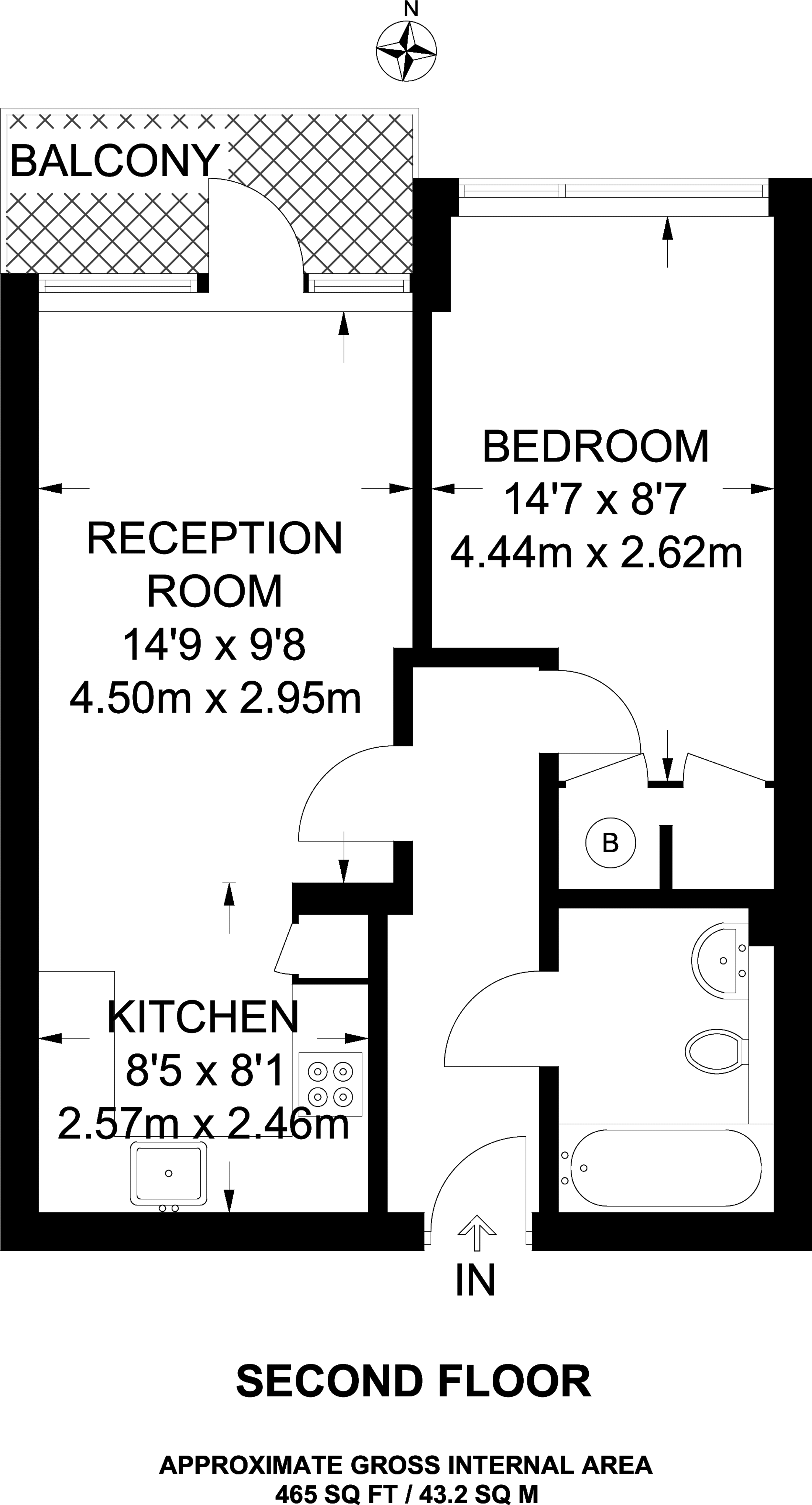 1 Bedrooms Flat to rent in Salway Place, Stratford E15