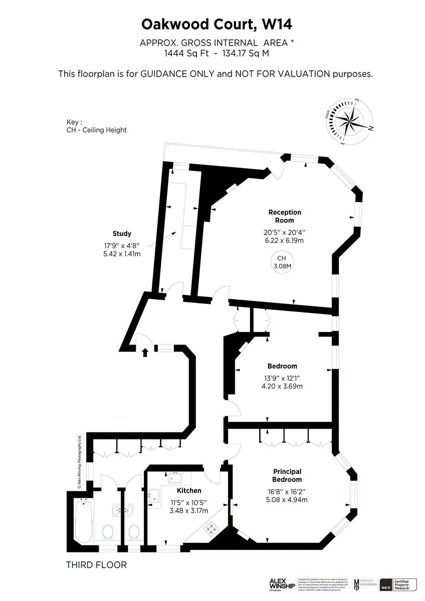 82, Oakwood Court, London floorplan