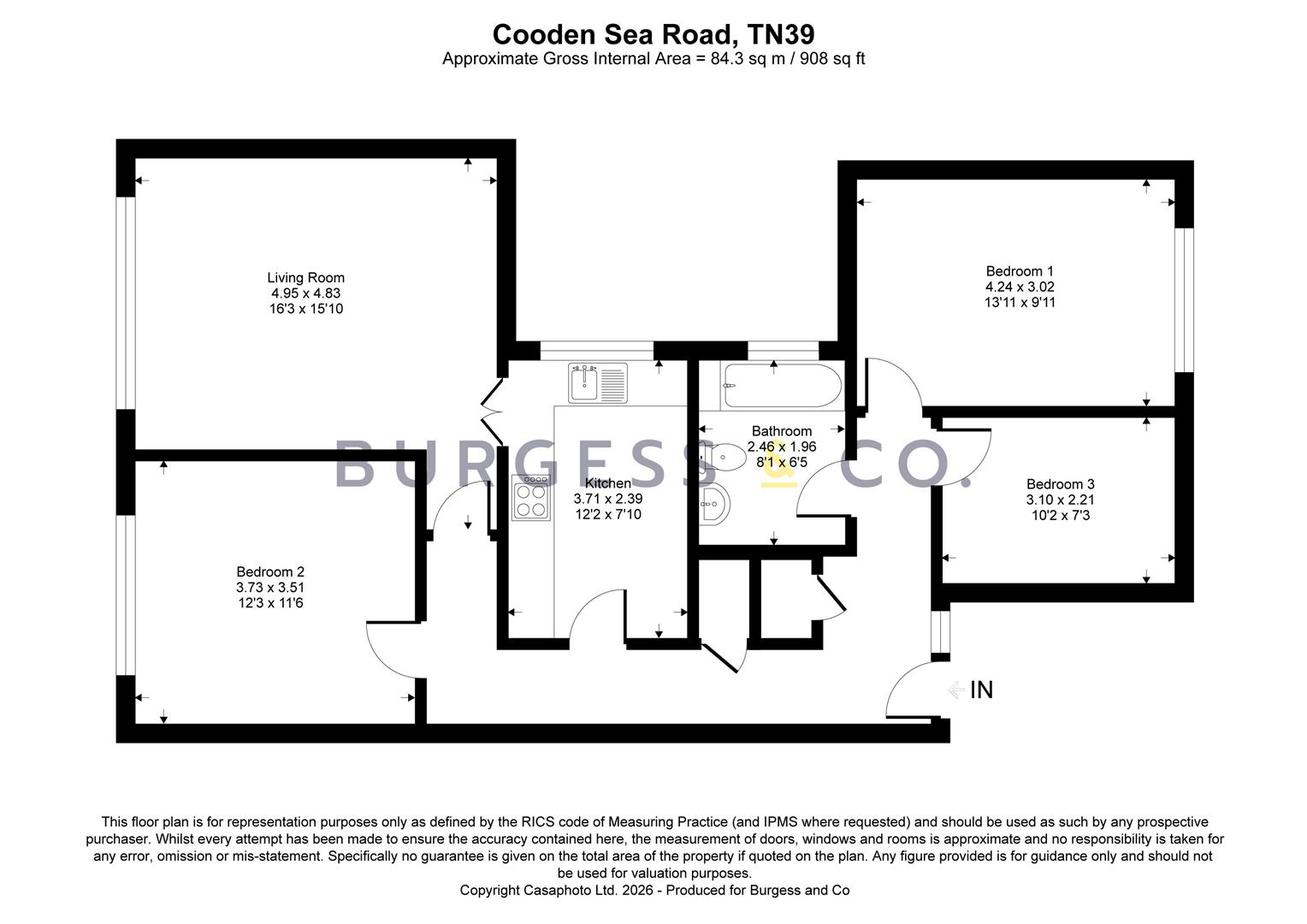 73, Cooden Sea Road, Bexhill-On-Sea floorplan