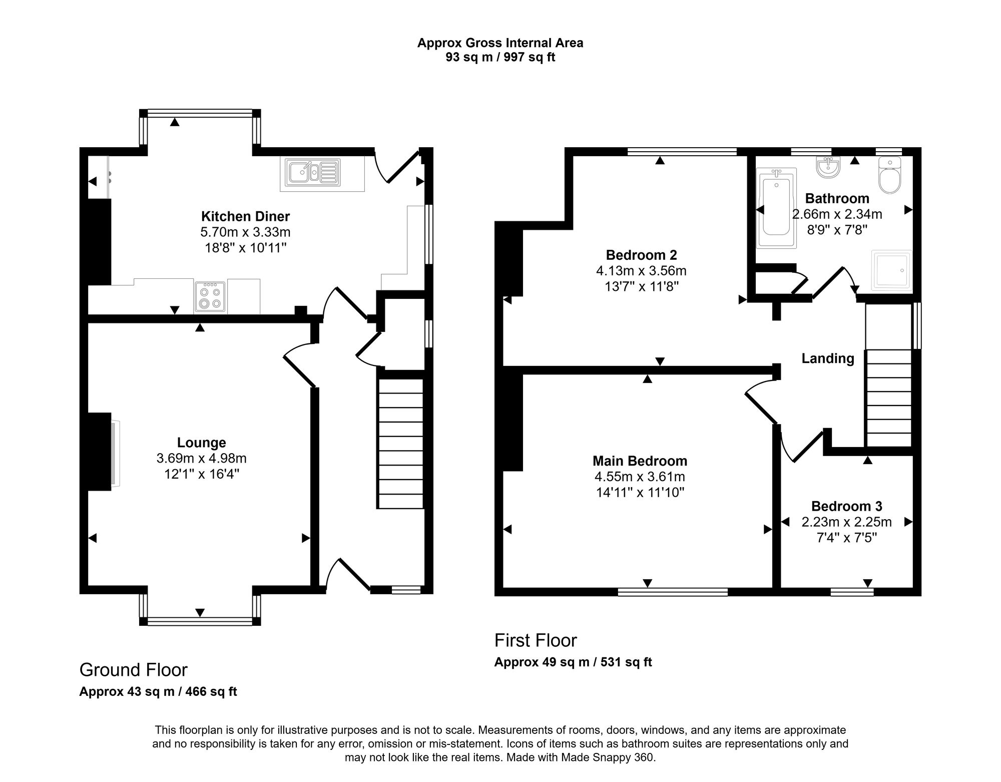 13 Queensway, Wigan floorplan