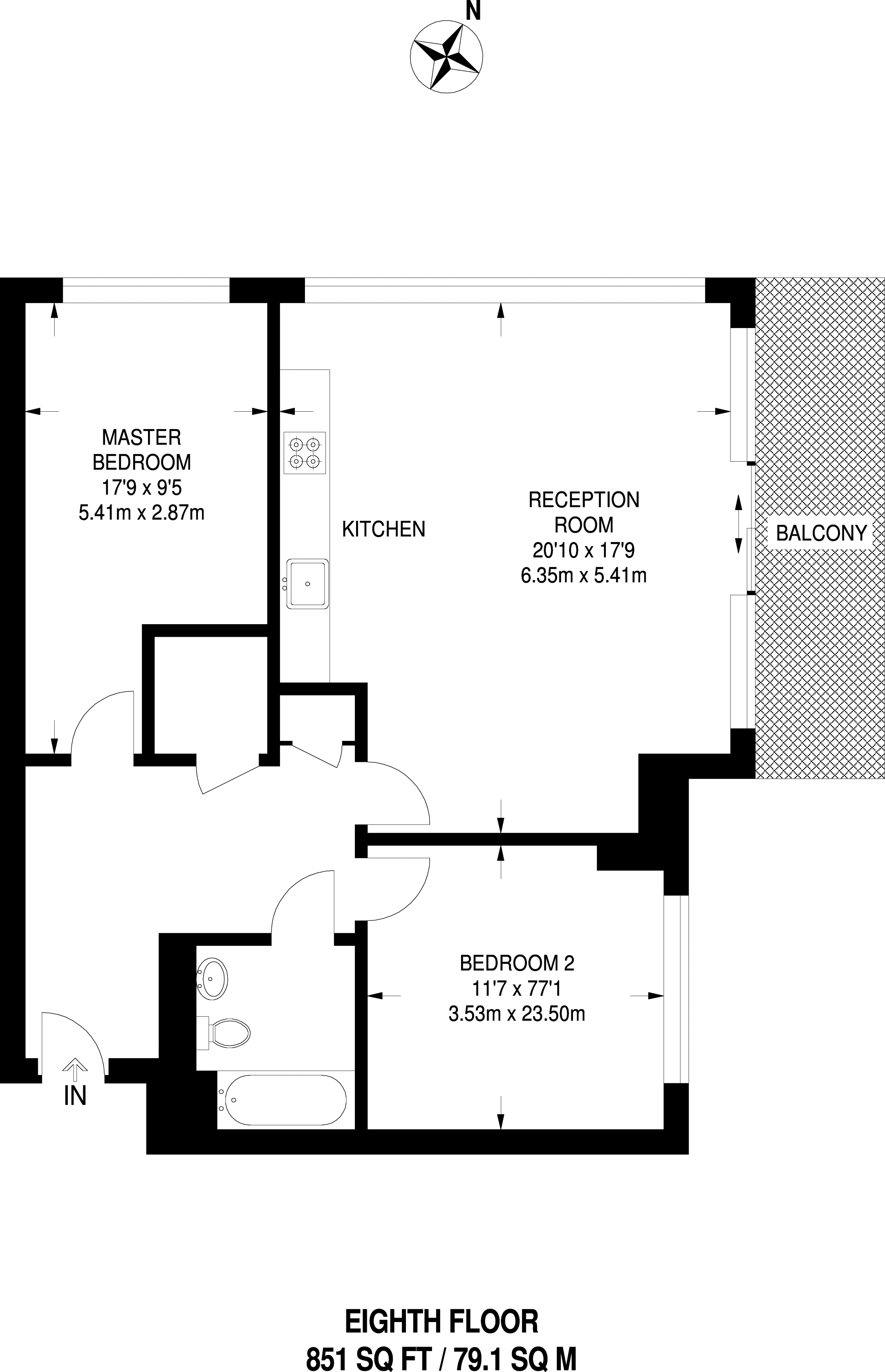 2 Bedrooms Flat to rent in Whitby House, Canary Wharf E14