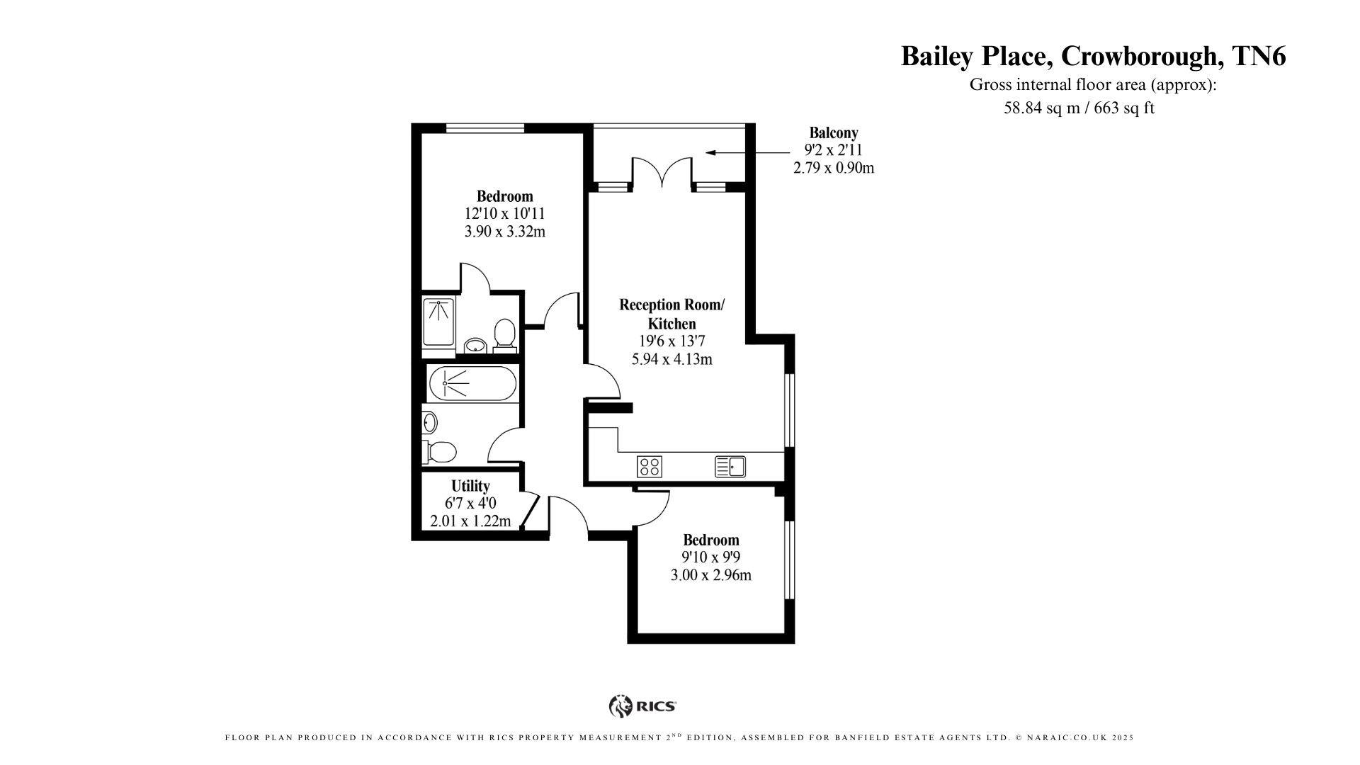 Flat 42, Bailey Place, Crowborough floorplan