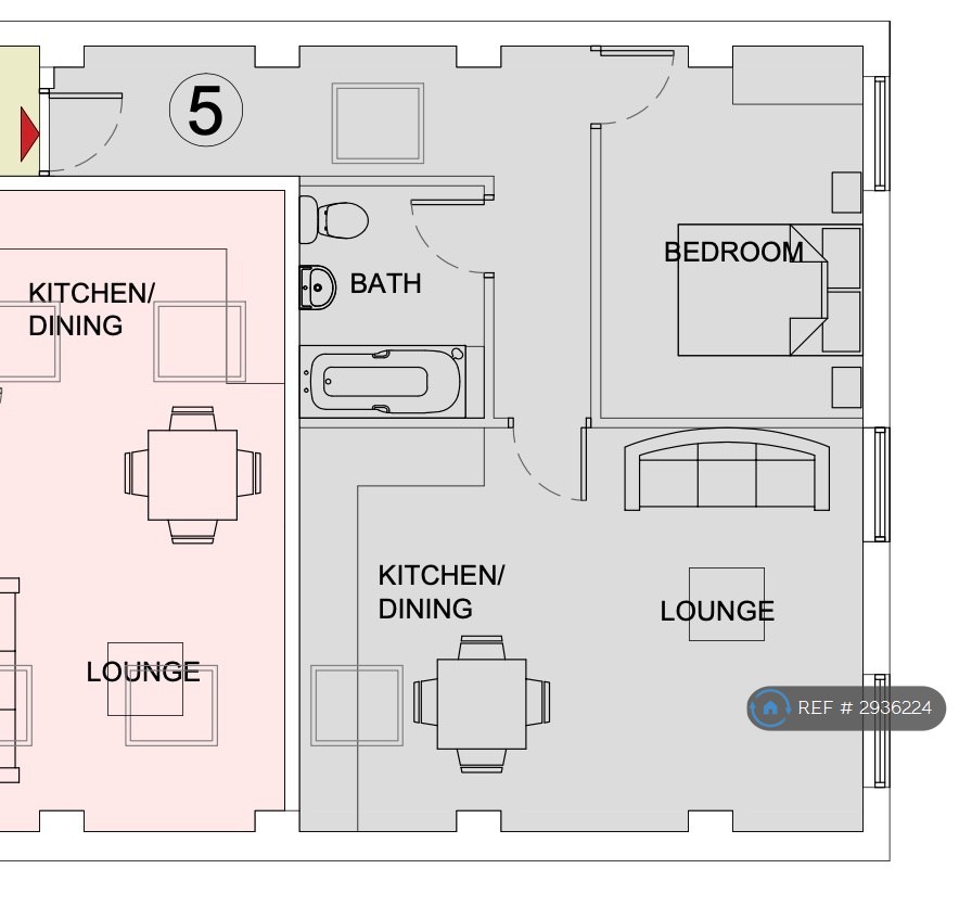 Flat, Dock St, Fleetwood floorplan