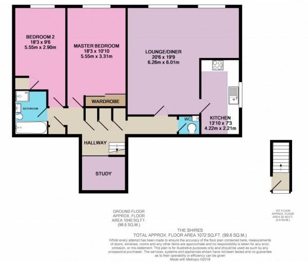 2 Bedrooms Flat for sale in The Shires, Old Bedford Road, Luton, Bedfordshire LU2