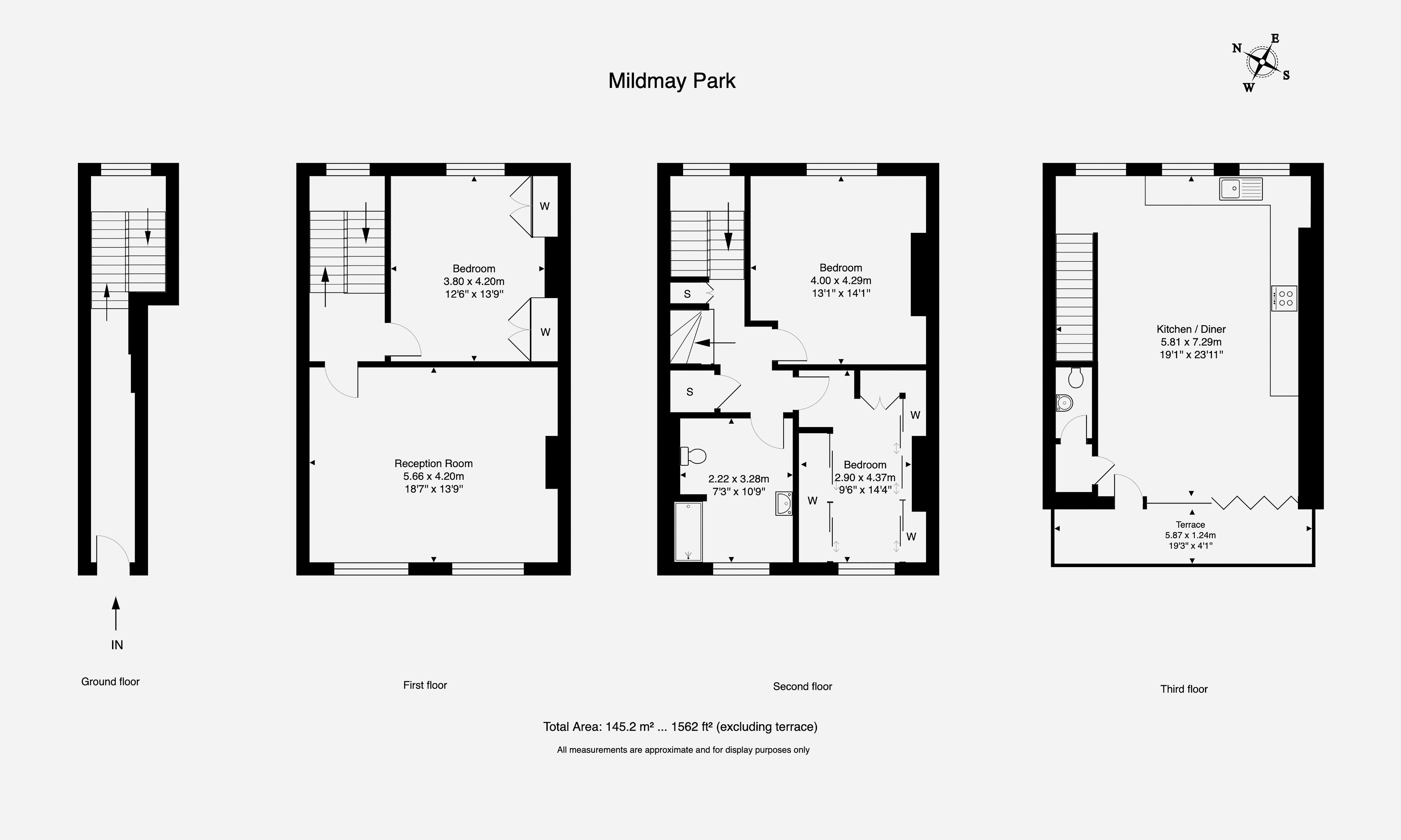 Mildmay Park, Newington Green N1, 4 bedroom flat for sale 57095083