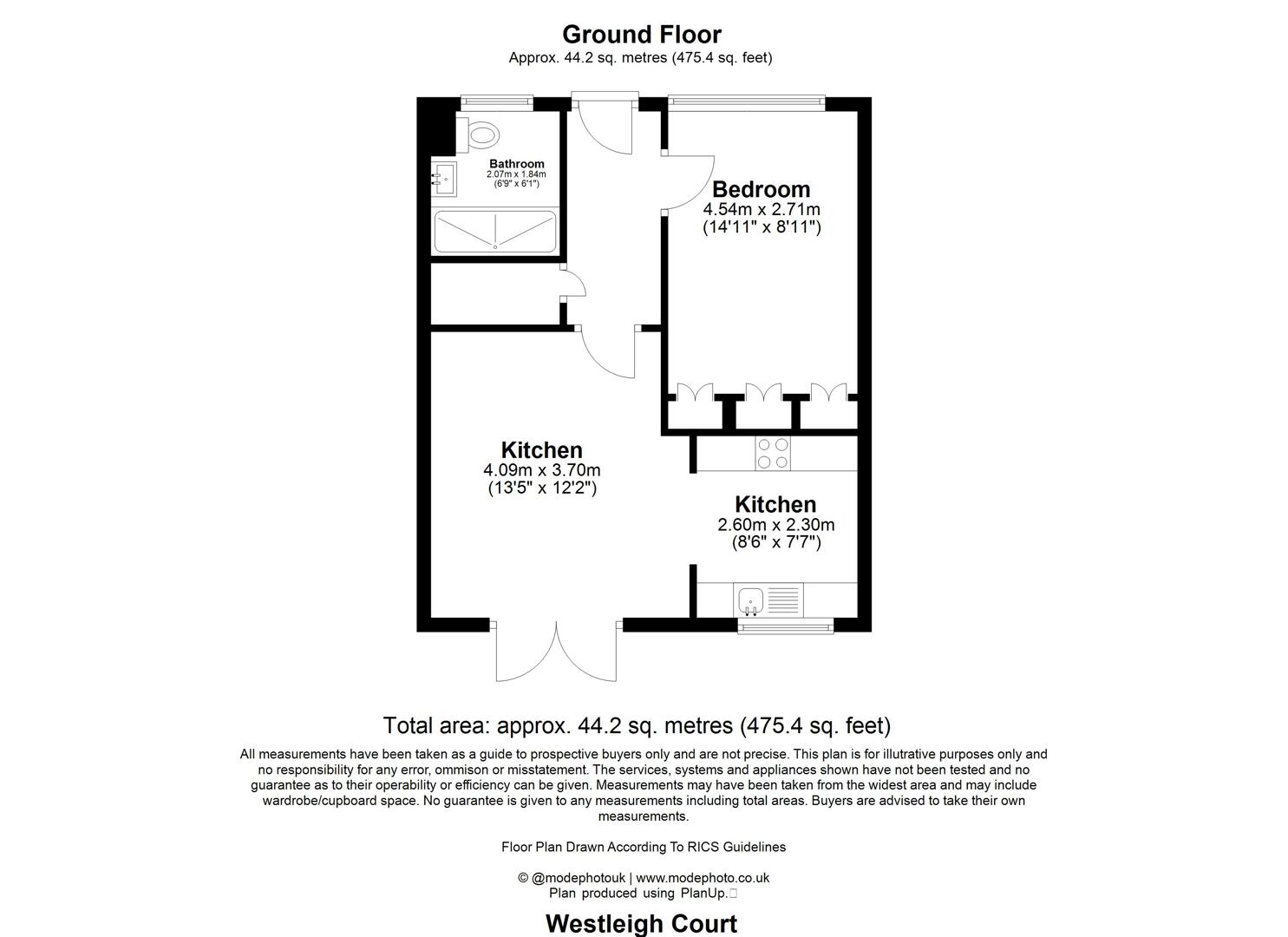 34 Westleigh Court, Nightingale Lane, Wanstead floorplan