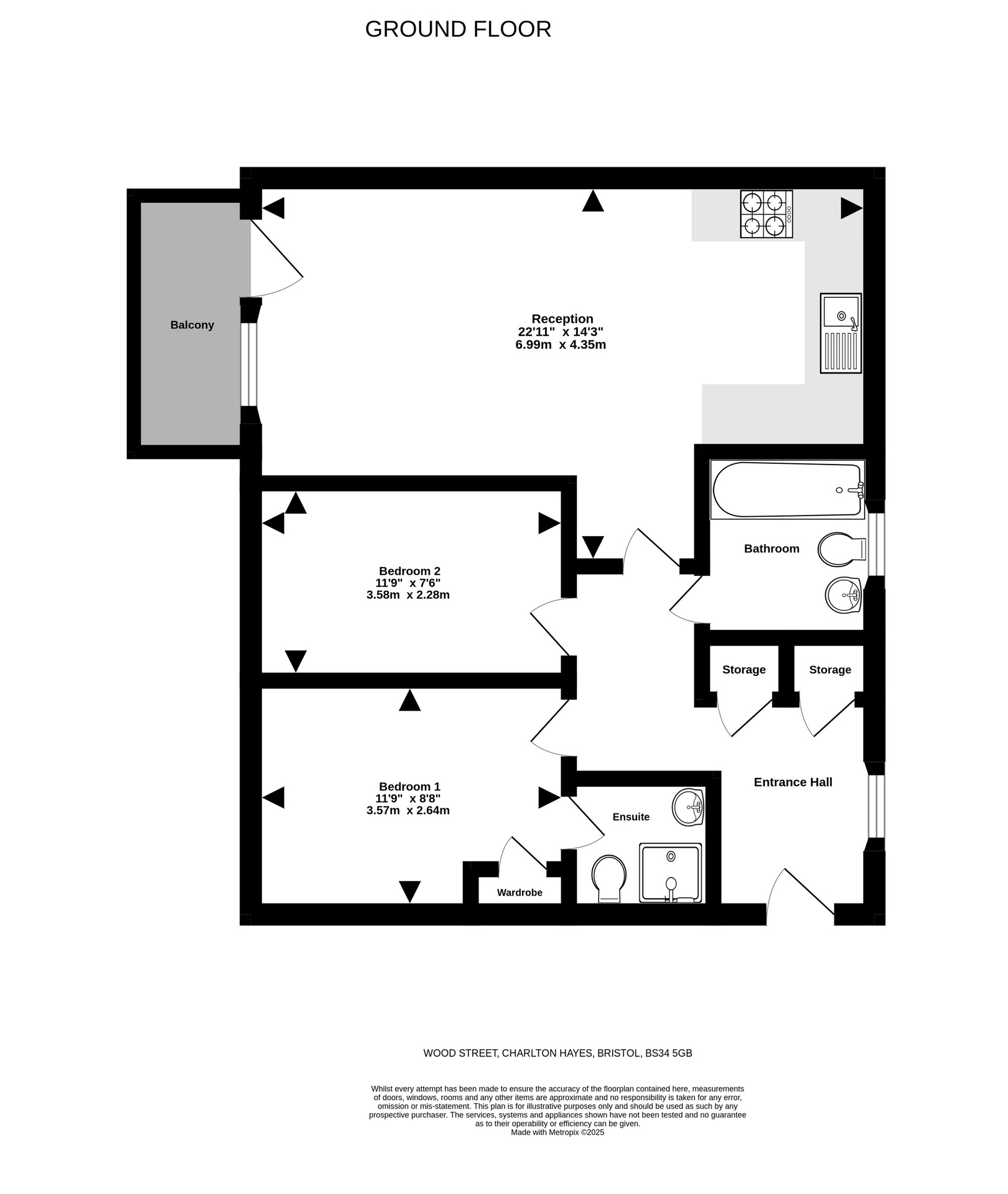 160 Wood Street, Bristol floorplan