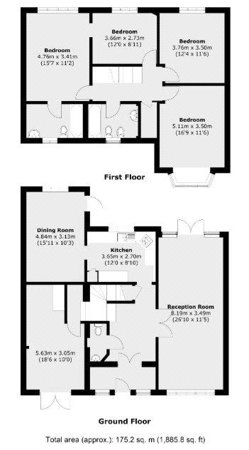 56, Beaufort Road, London floorplan