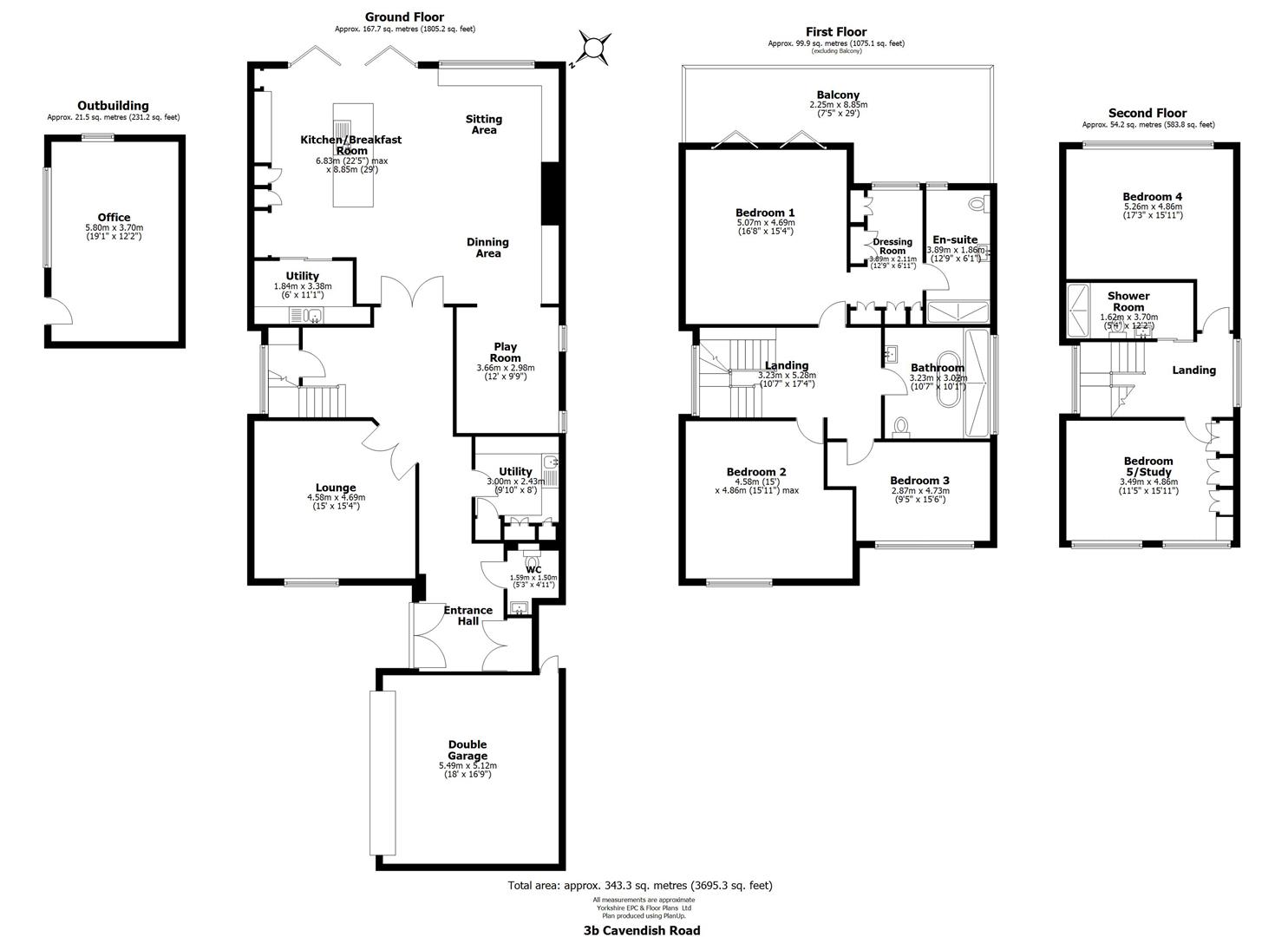 3b, Cavendish Road, Brincliffe floorplan