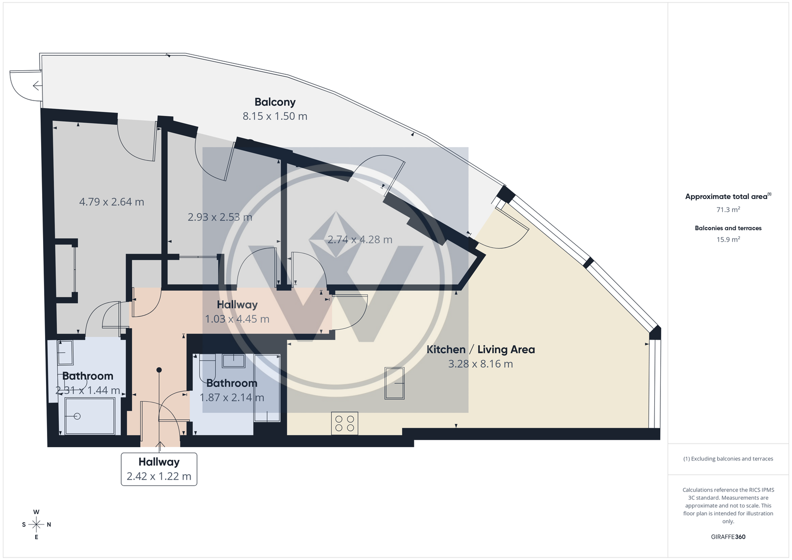 Cardinal Building,Flat 406, Station Approach, London floorplan