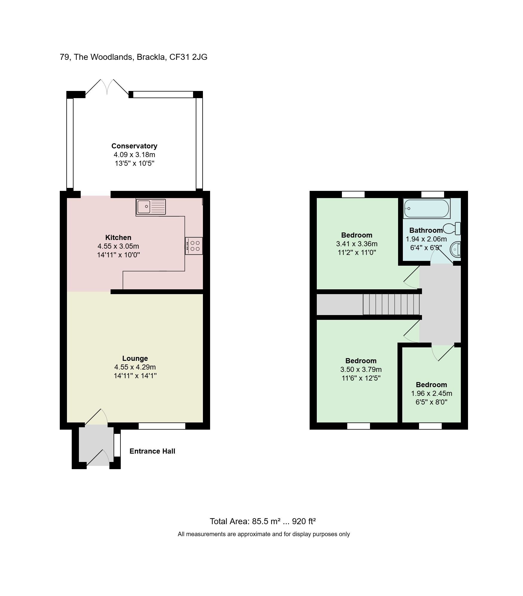79 The Woodlands, Bridgend floorplan