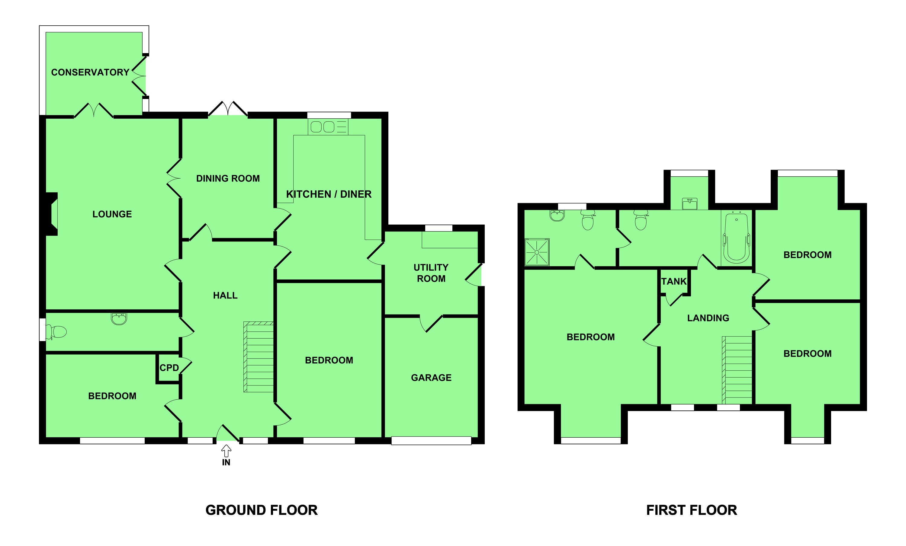 Three Wishes, Penguin Road, Great Yarmouth floorplan