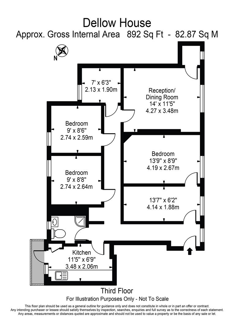 8, Dellow House, Dellow Street, London floorplan