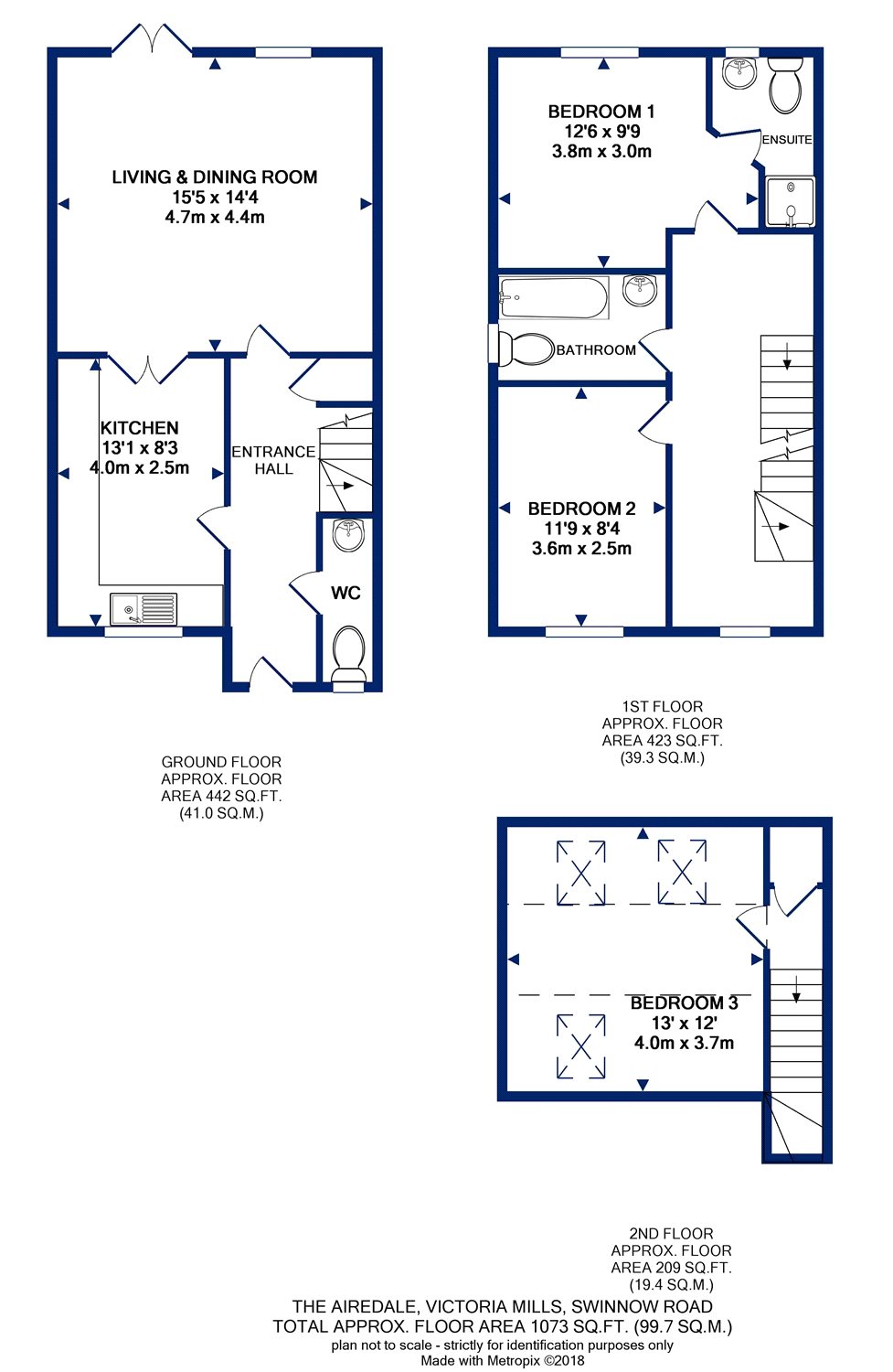 3 Bedrooms Semi-detached house for sale in 'the Airedale' Plot 1, Victoria Mills, Swinnow Road, Leeds, West Yorkshire LS13