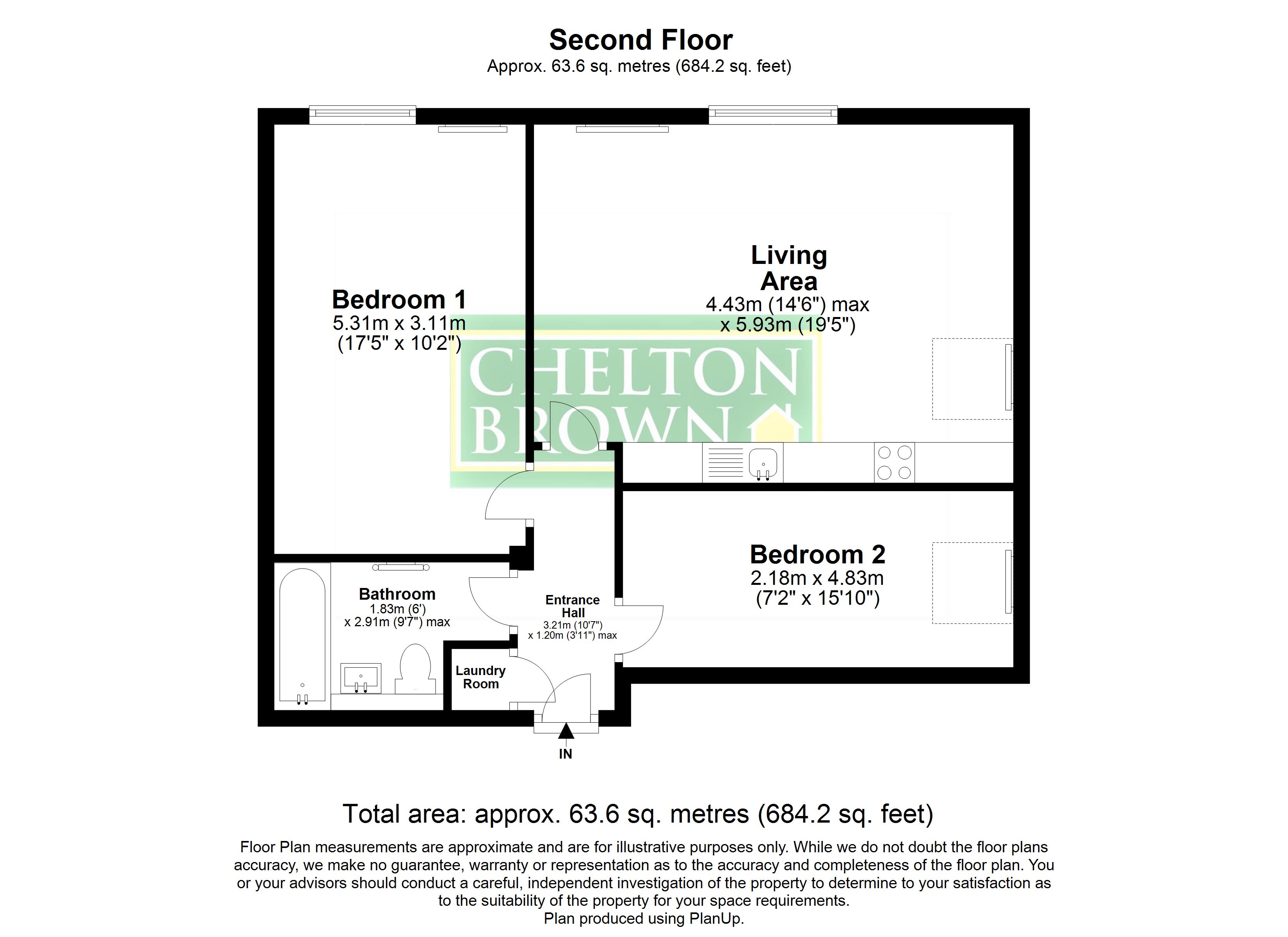 Flat 12 Ruskin Haus, 11-13, Ruskin Road, Northampton floorplan