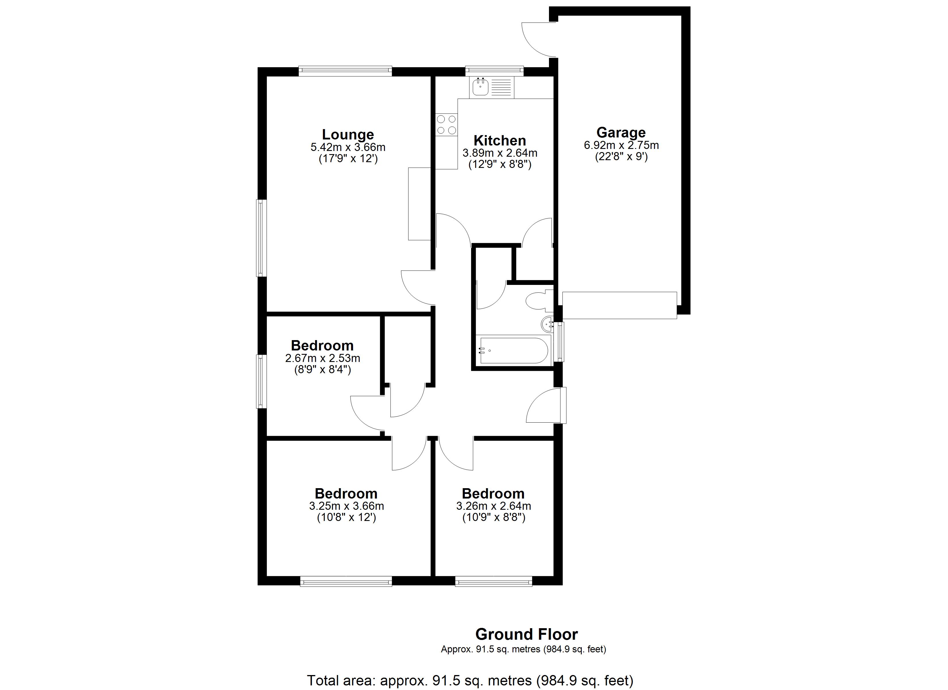 36, The Tynings, Westbury floorplan