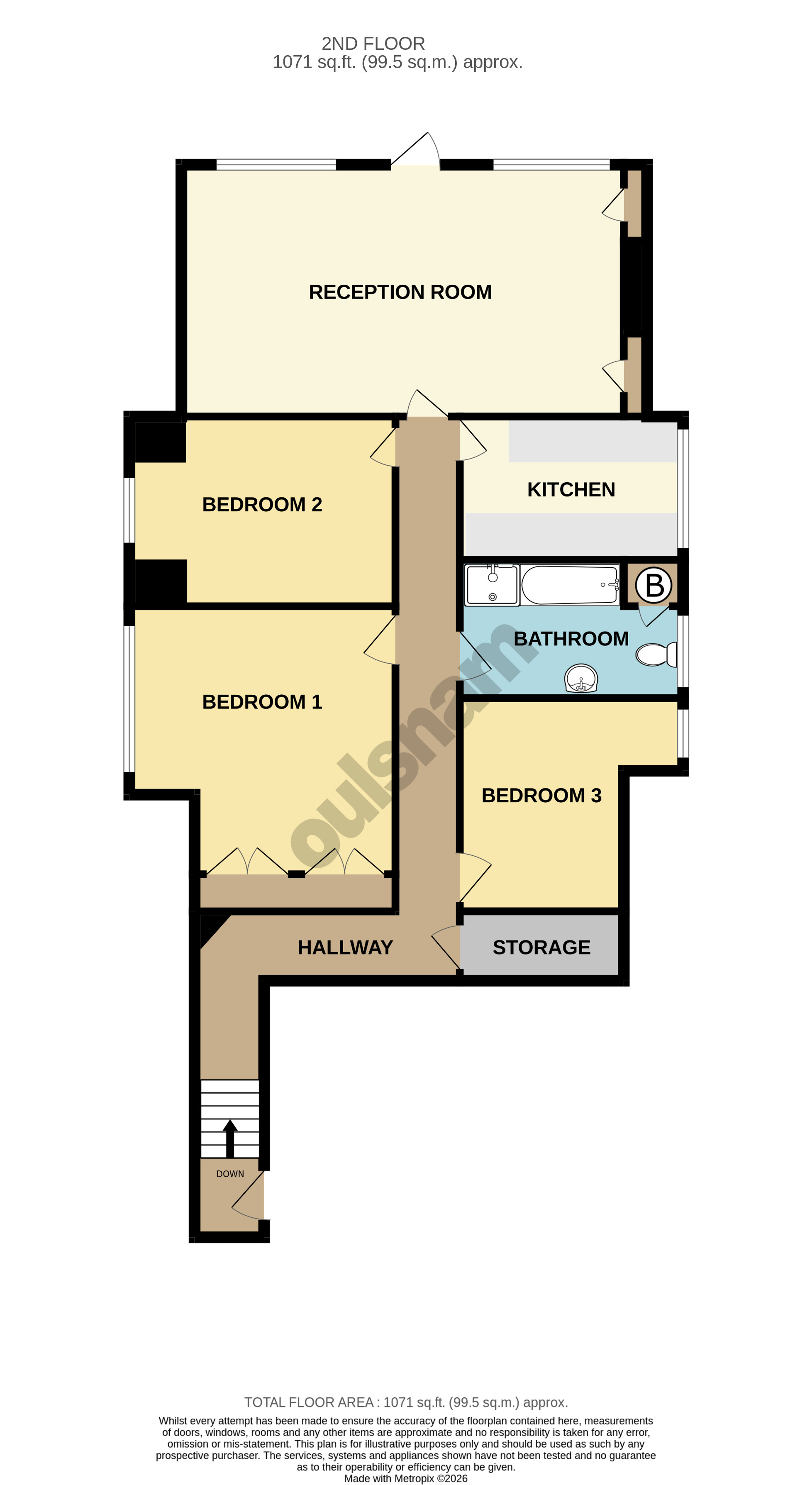 Flat 6, Ingoldsby Court, 68, Wake Green Road, Birmingham floorplan
