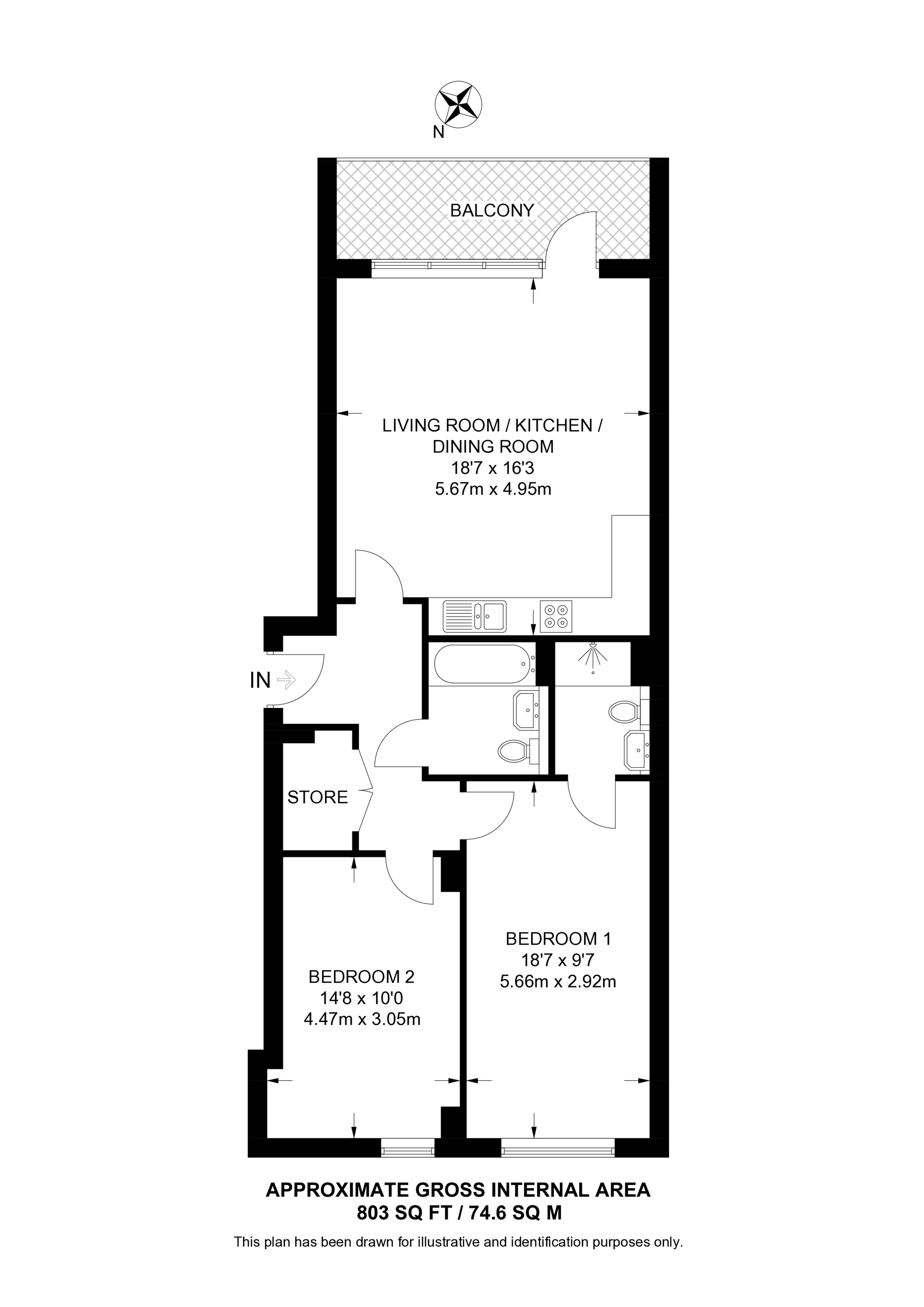 Westmoreland Road, Kingsbury floorplan