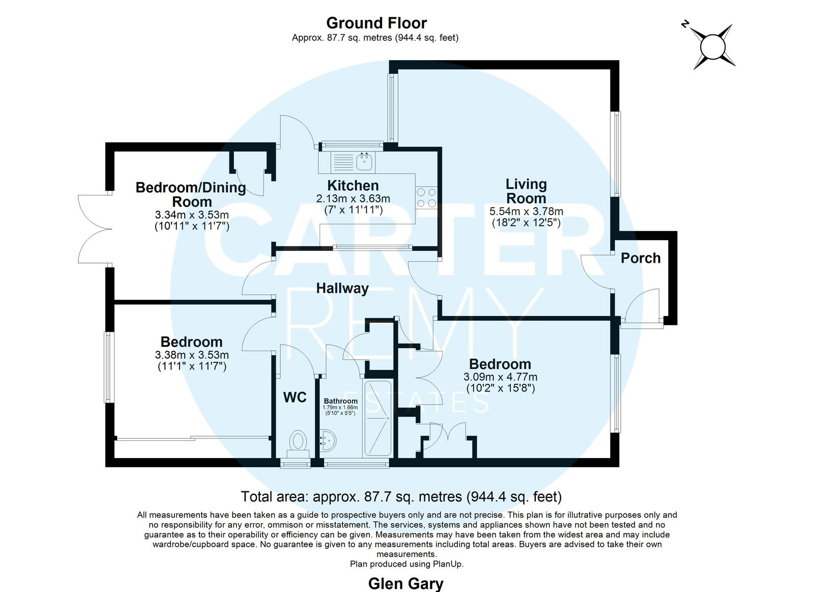 Glen Garry, The Close, Grays floorplan
