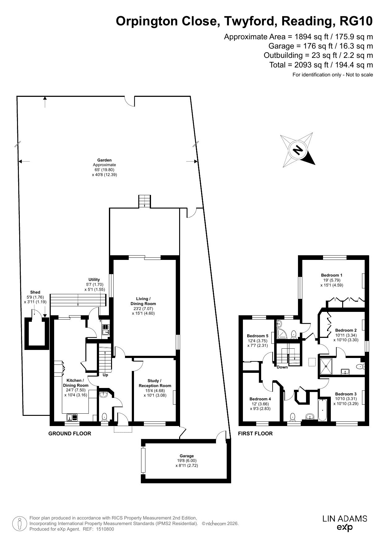 14, Orpington Close, Reading floorplan