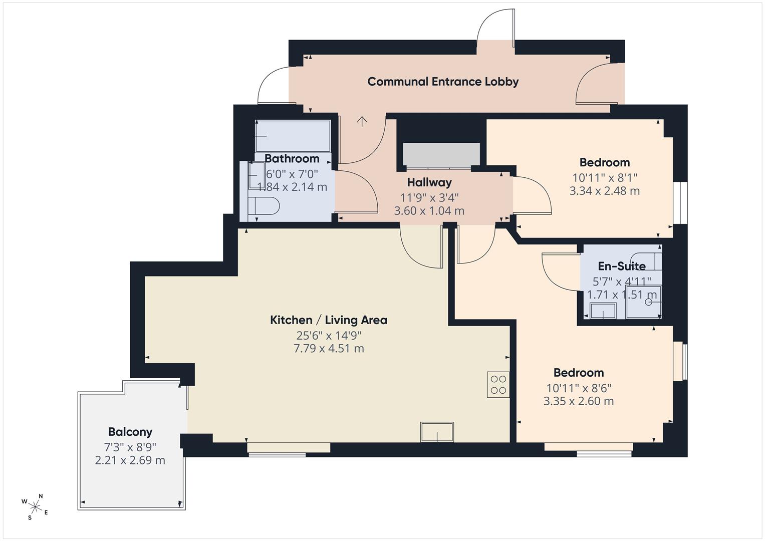 Flat 27 Smitham Court, 31, Leaden Hill, Coulsdon floorplan