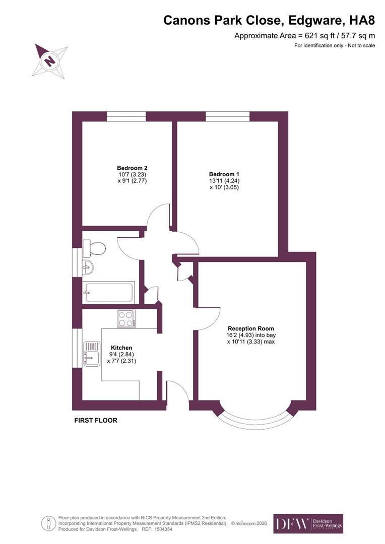 18, Canons Park Close, Edgware floorplan