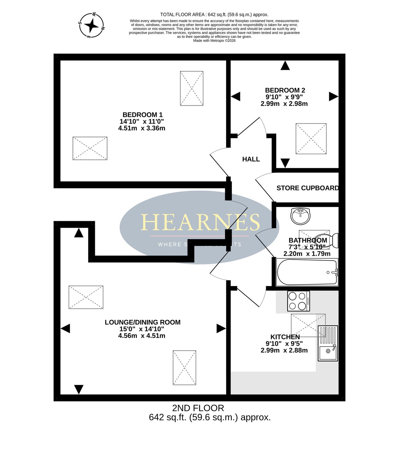 Flat 5 Samuel Lodge, Albert Road, Poole floorplan