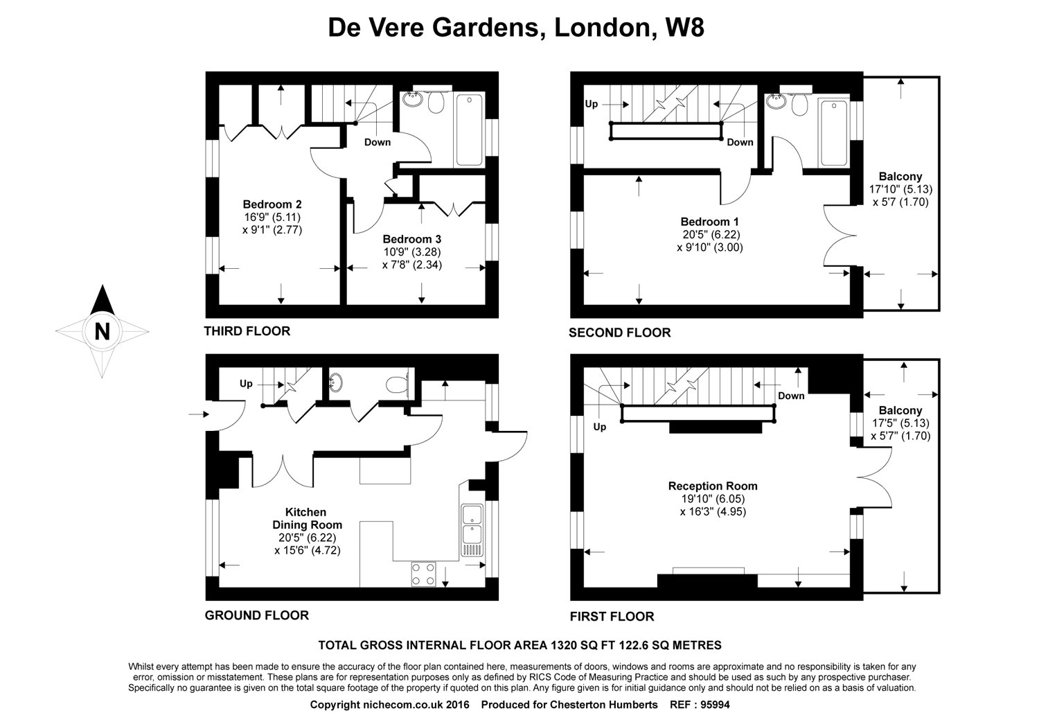 3 Bedrooms  to rent in De Vere Gardens, London W8