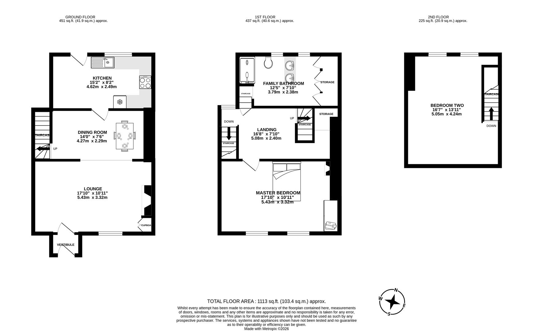 13, Valley Road, Preston floorplan