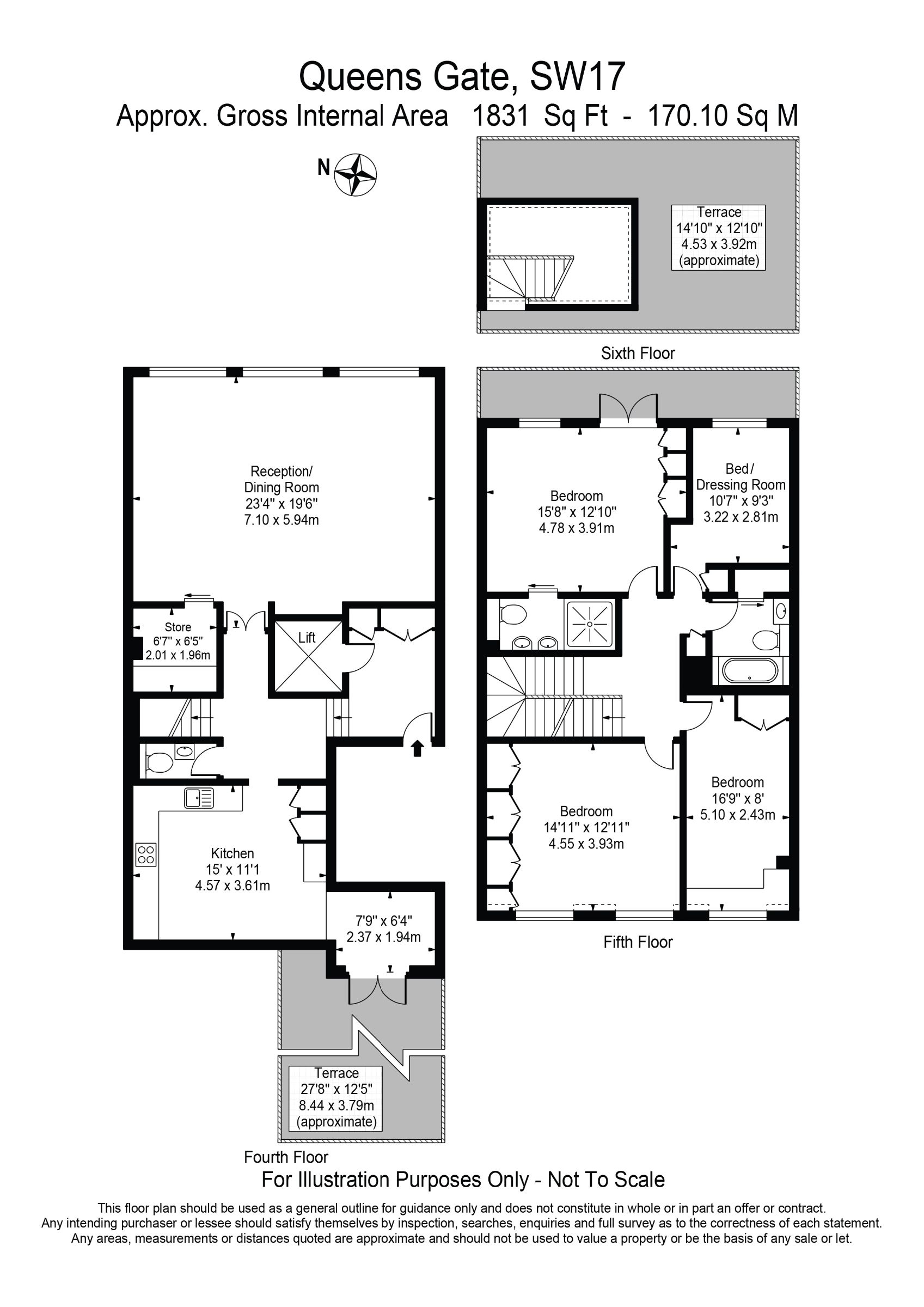 8, 55 Queen's Gate, London floorplan