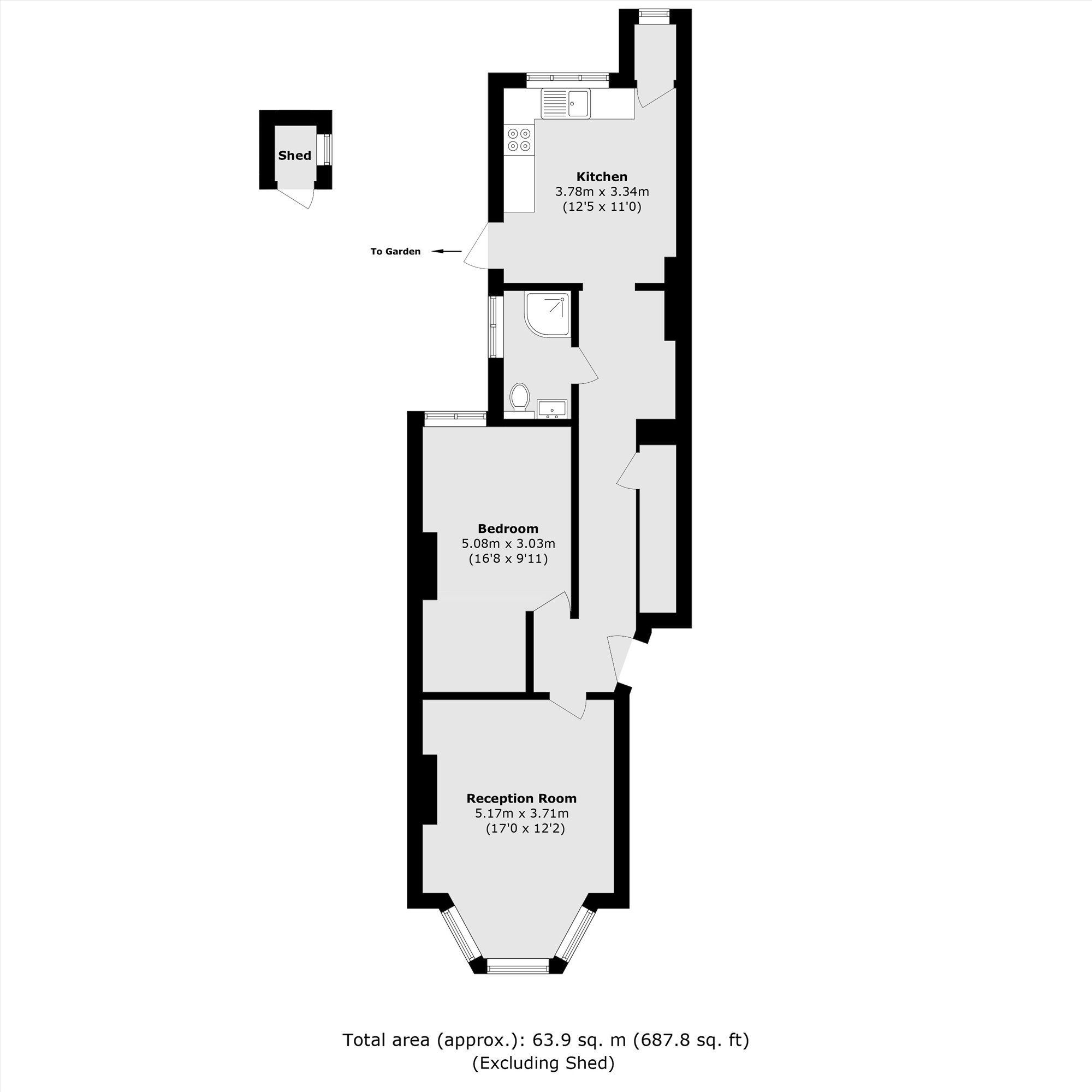 Garden Flat, 582, London Road, Isleworth floorplan