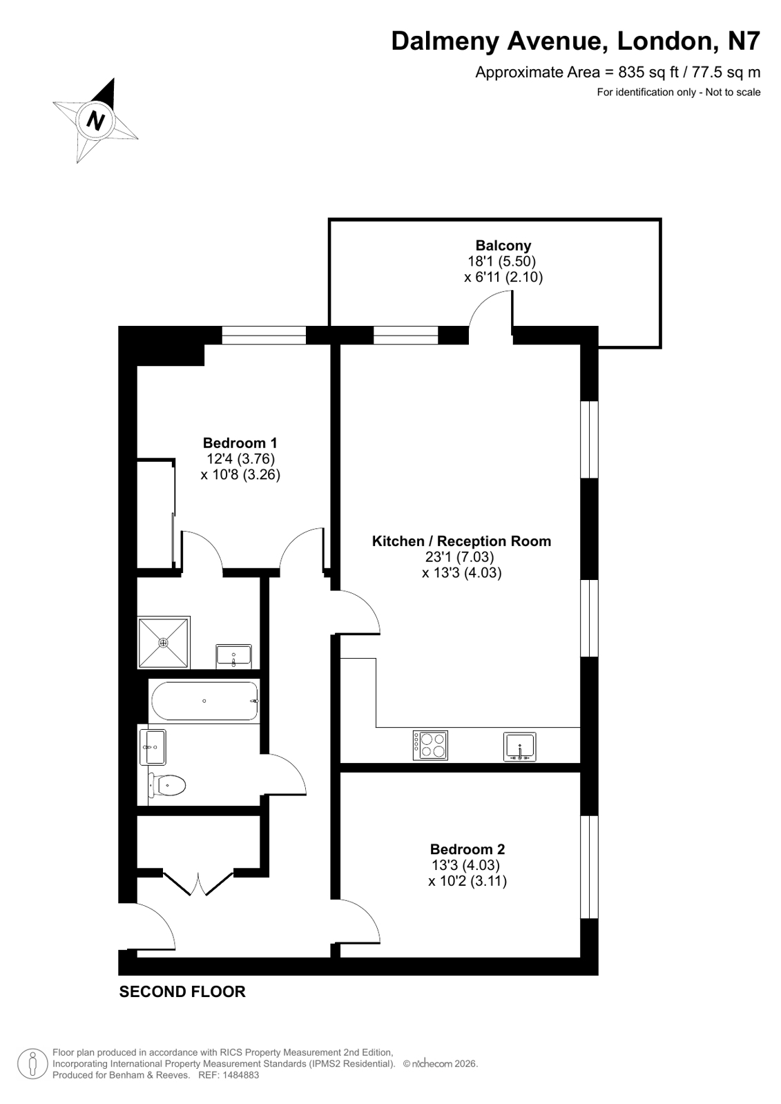 Flat 11, Ada Lewis House, 1, Dalmeny Avenue, Tufnell Park floorplan