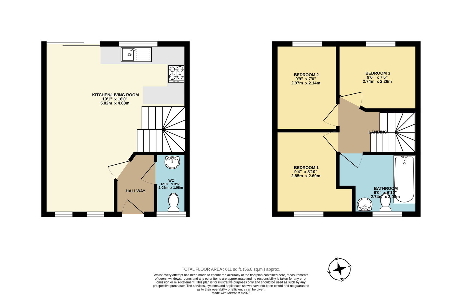 22, Beaufort Close, Plymouth floorplan