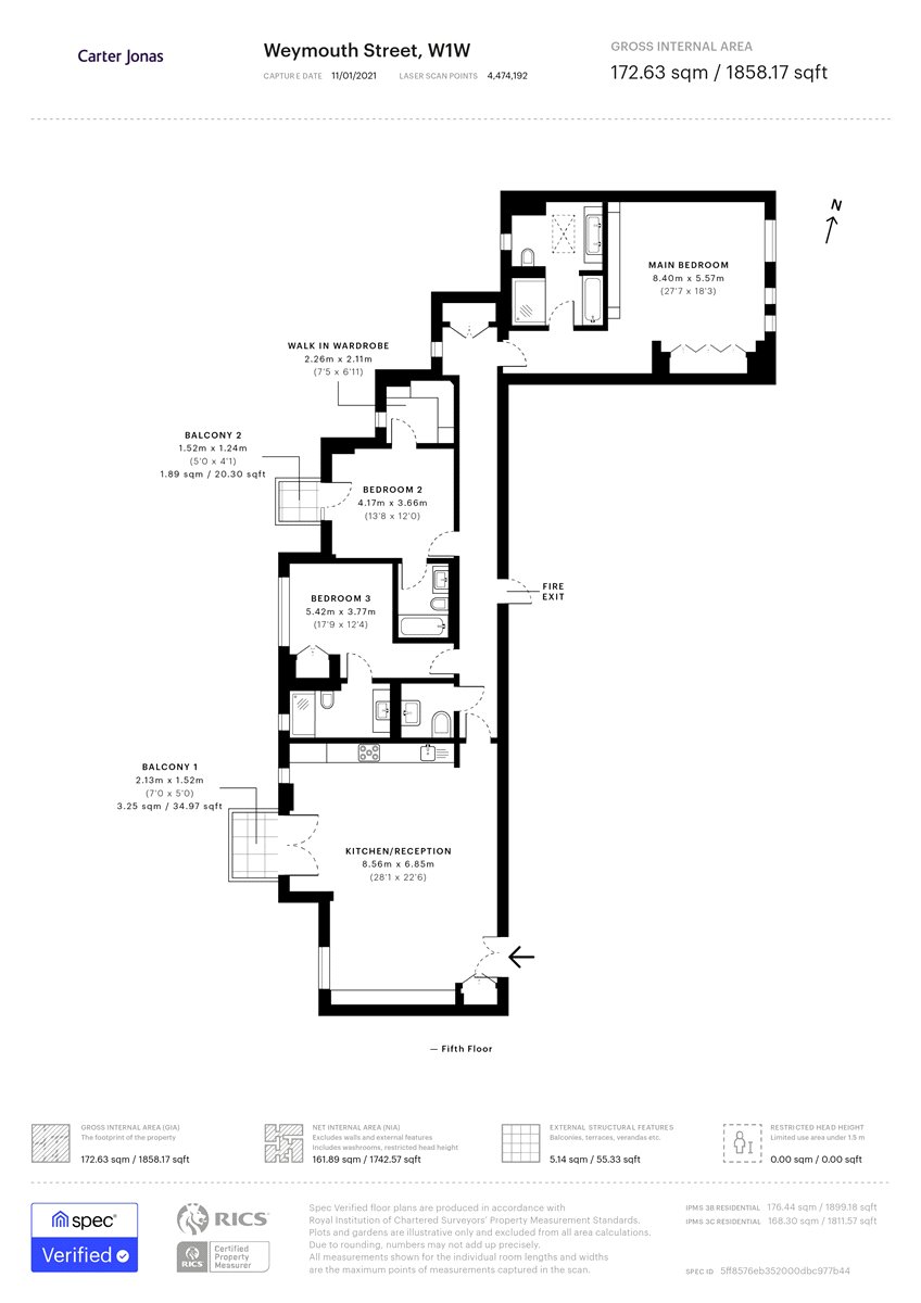 Penthouse 4, 10, Weymouth Street, London floorplan