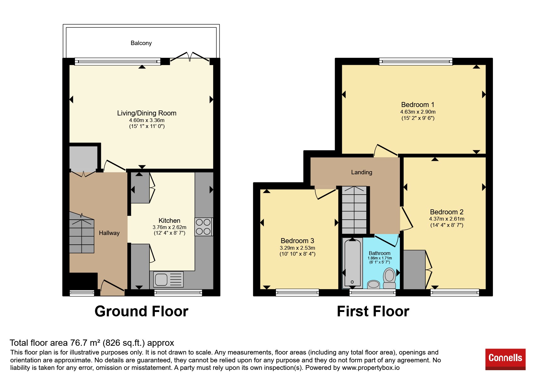 Flat 9, Grove House, Huntingdon Road, Redhill floorplan