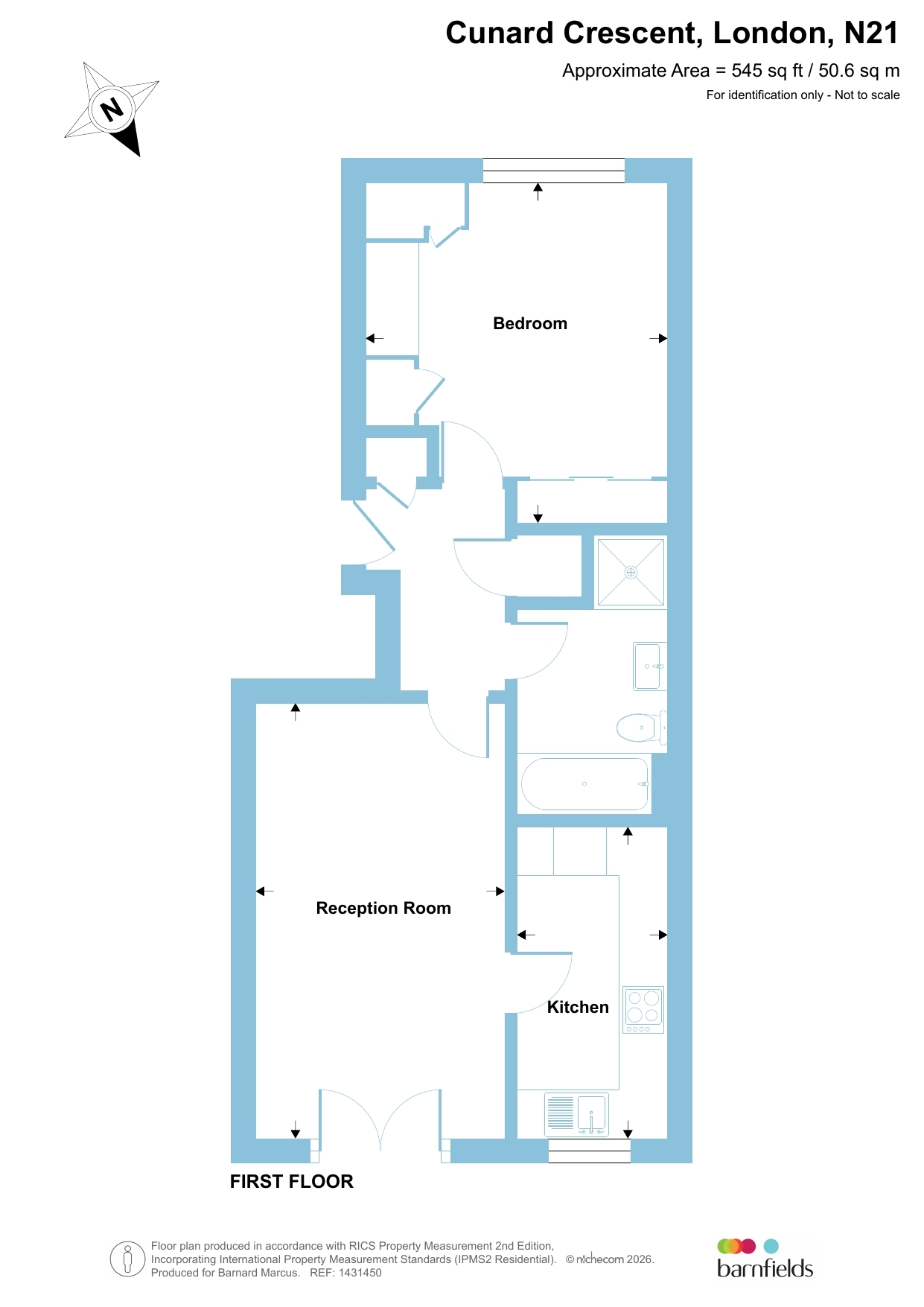 Flat 12, Freame House, 6, Cunard Crescent, London floorplan
