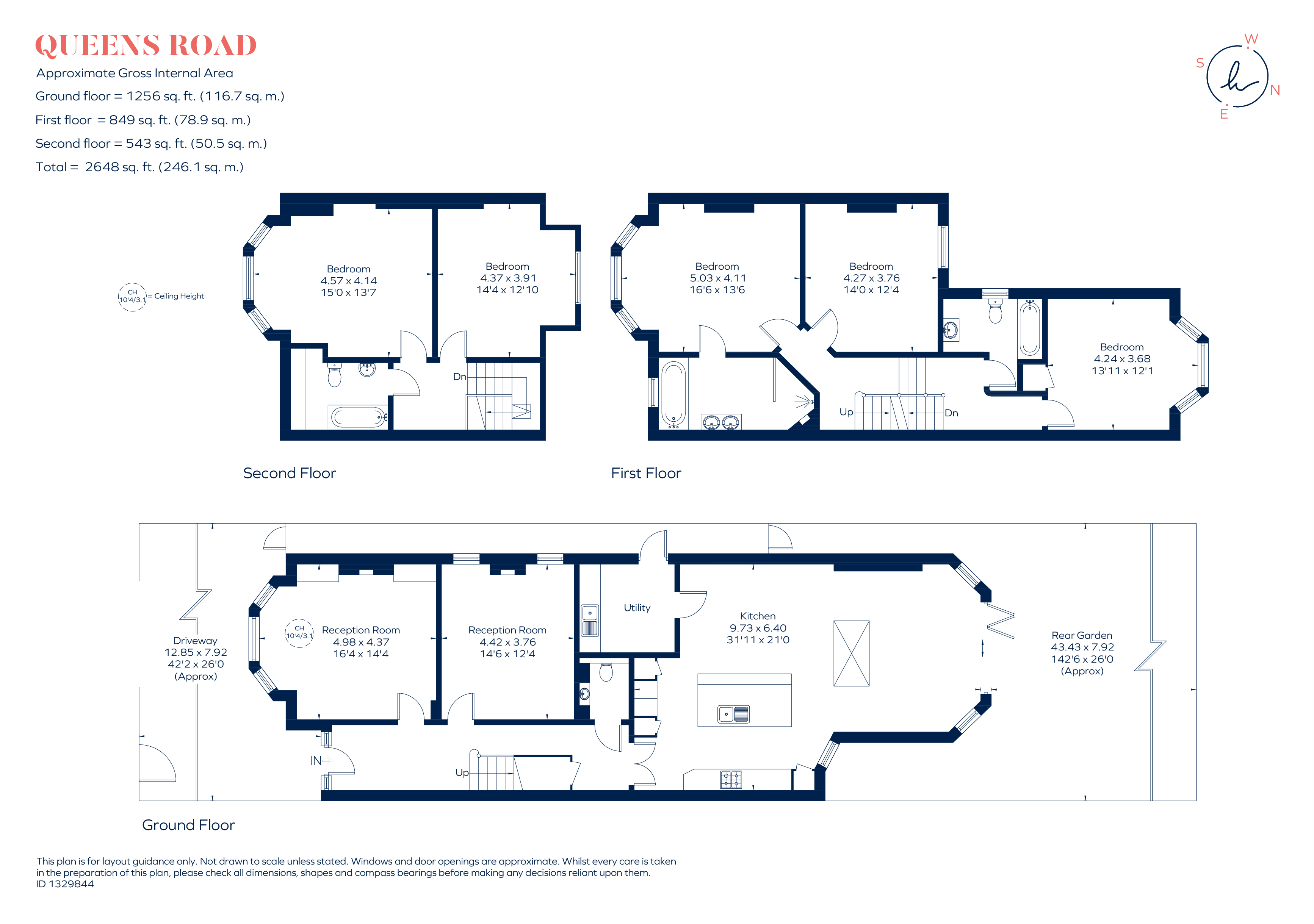 166, Queens Road, London floorplan