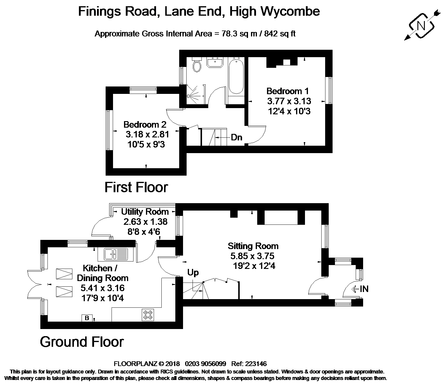 2 Bedrooms Terraced house for sale in Finings Road, Lane End, High Wycombe, Buckinghamshire HP14