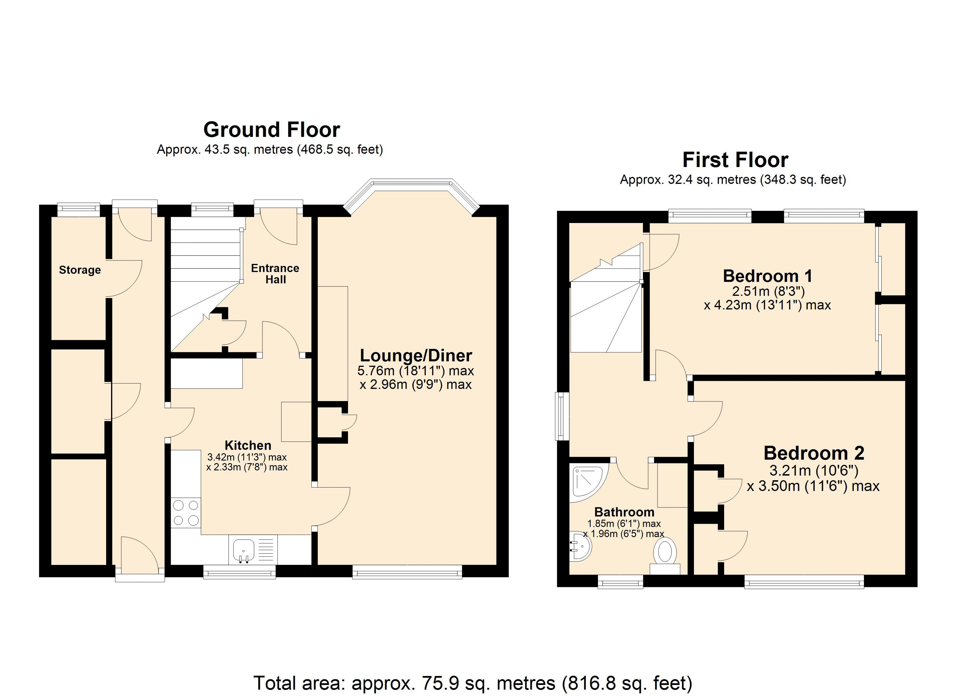 15, Coniston Crescent, Winlaton floorplan