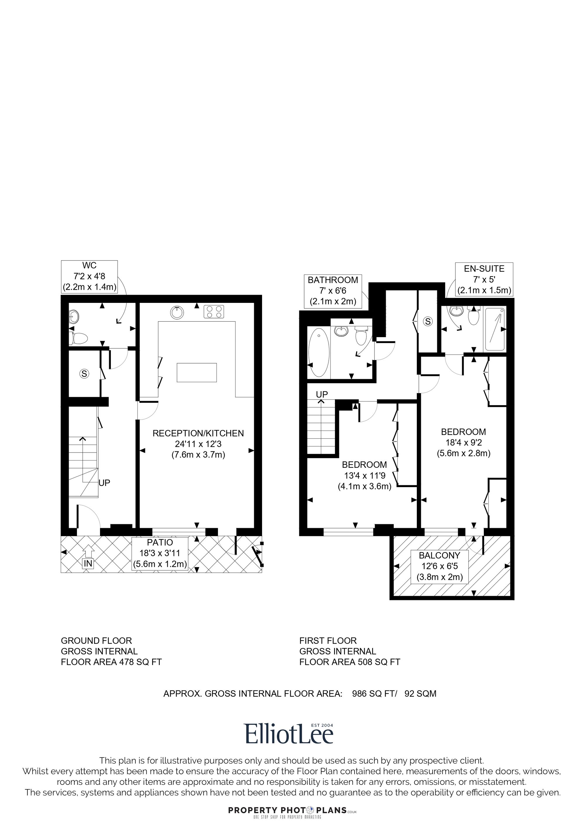 Flat 95, Viscount House, London floorplan