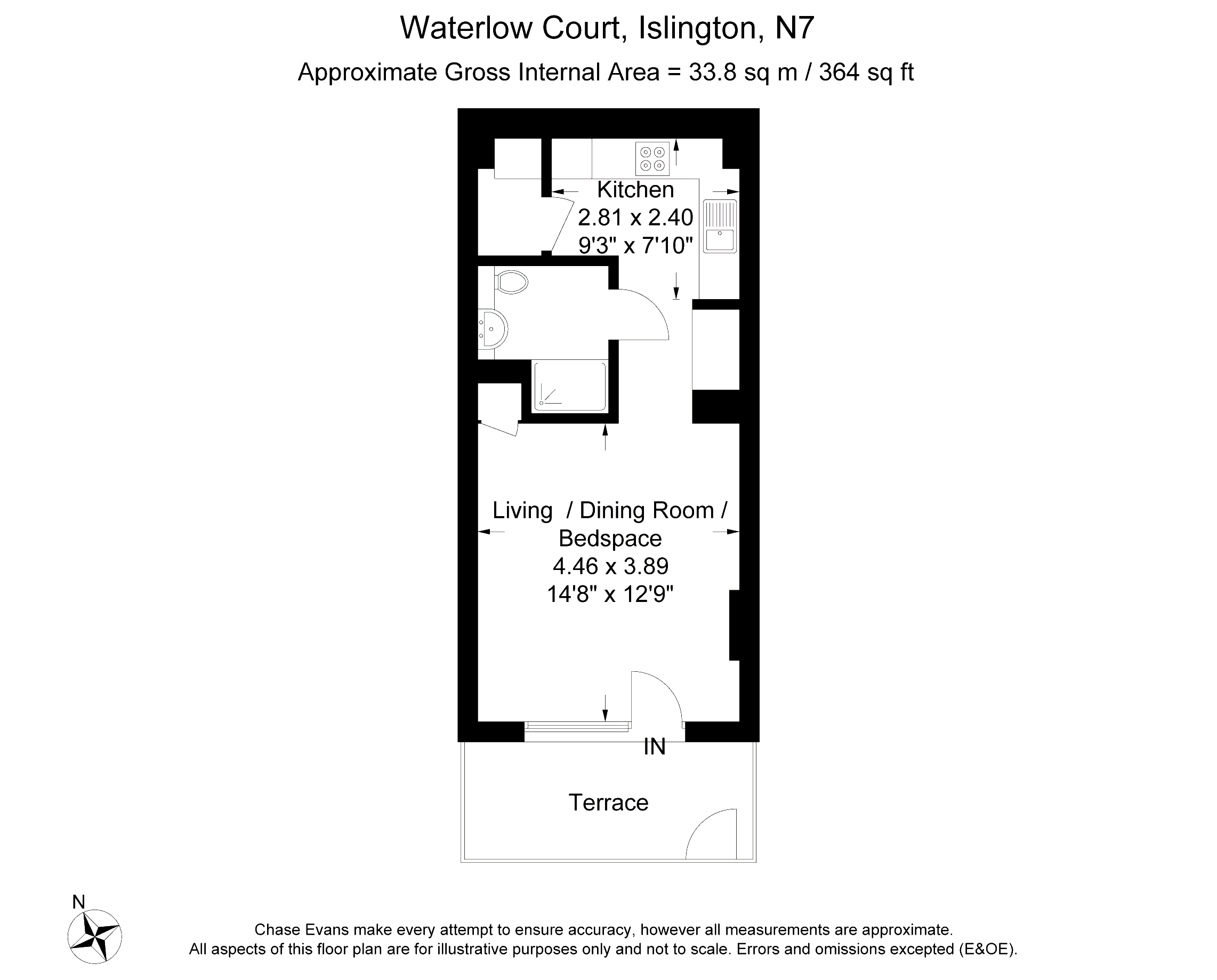 0 Bedrooms Studio to rent in Waterlow Court, Queensland Terrace, Islington N7