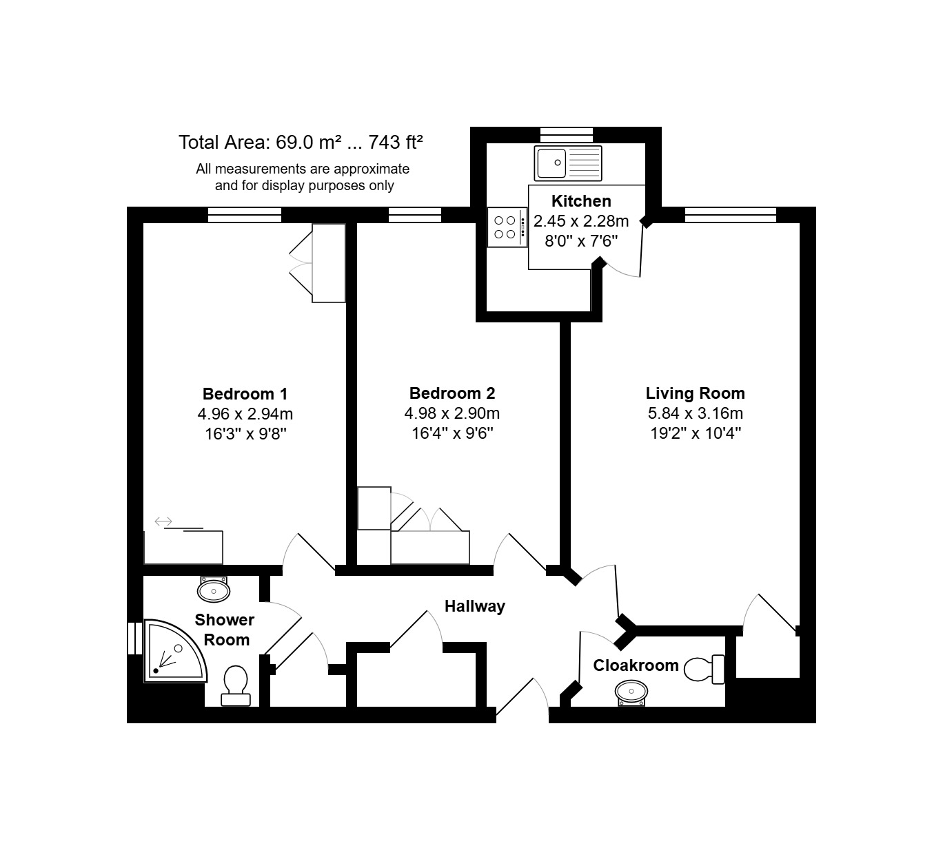 Flat 50, Simmonds Lodge, 93, Havant Road, Portsmouth floorplan