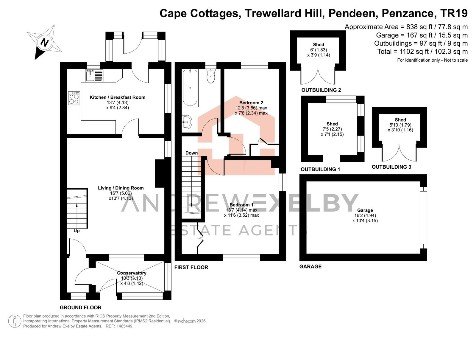 Cape Cottages,1, Trewellard Hill, Penzance floorplan