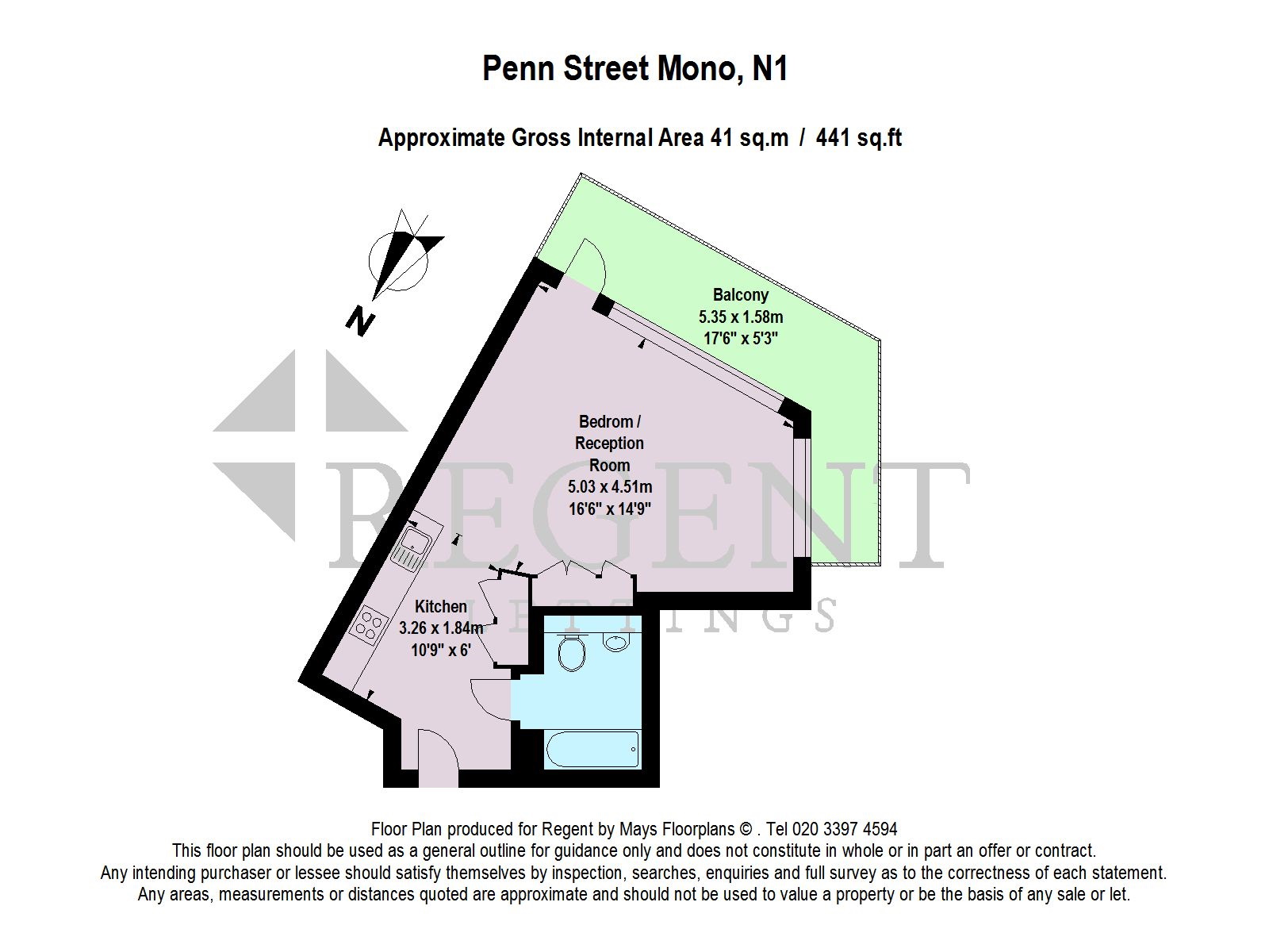 Flat 6, Mono Tower, Penn Street, London floorplan