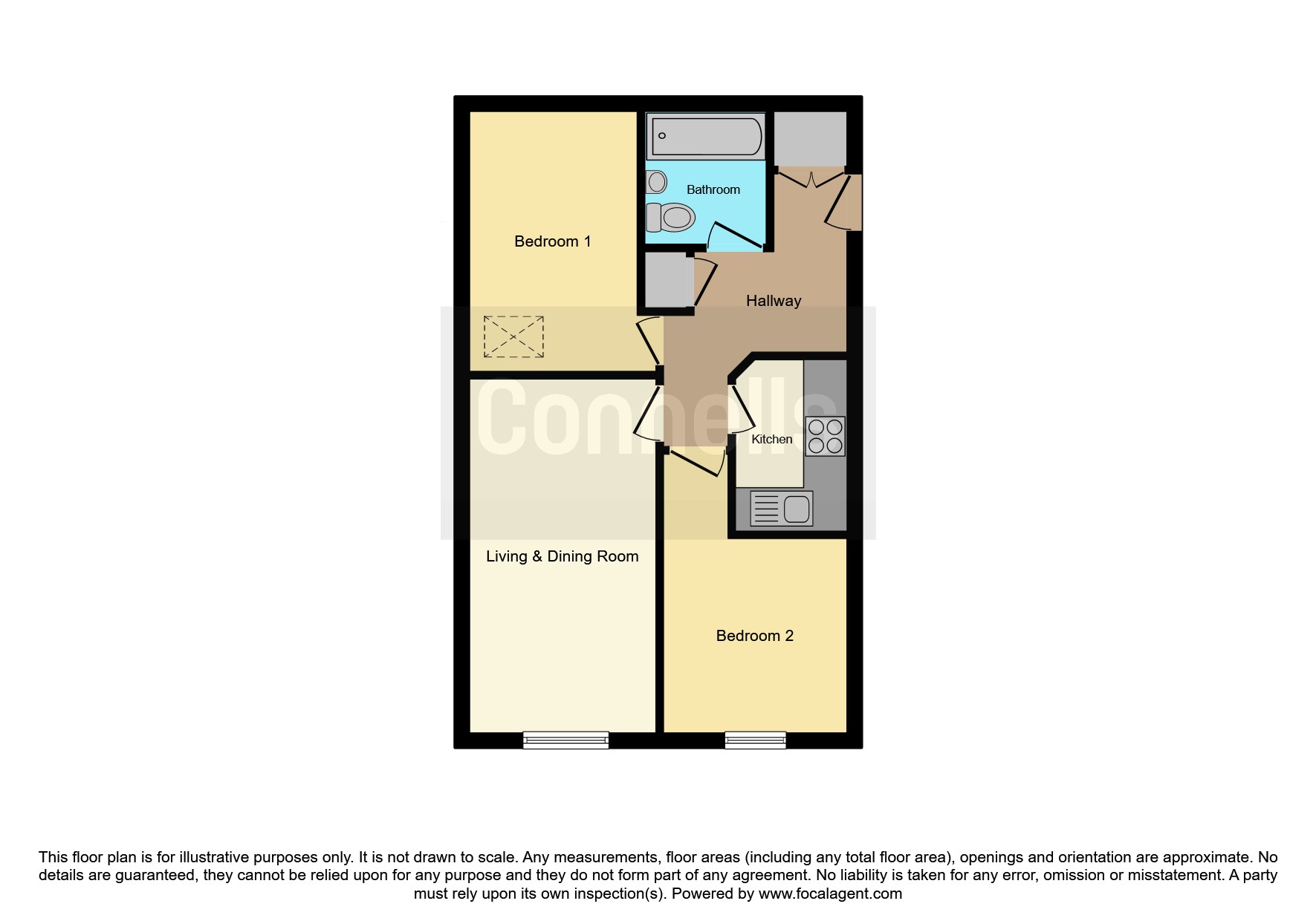 Flat 5, Wesley Court, Clarendon Road, Redhill floorplan