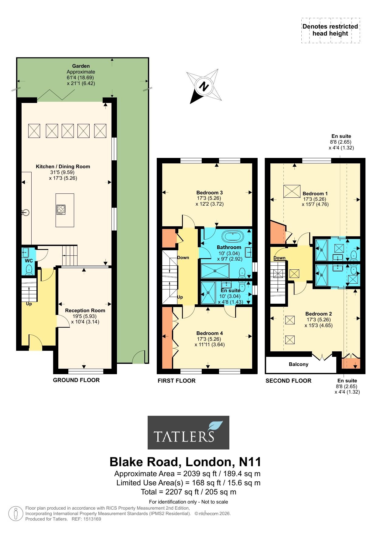 2, Potters Court 1A,, Blake Road, London floorplan