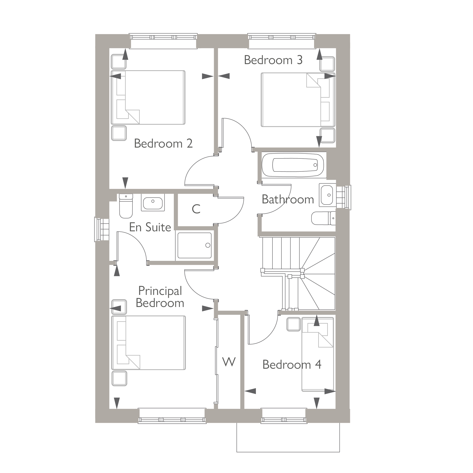 Plot 11, Woodside View, Bishops Green floorplan