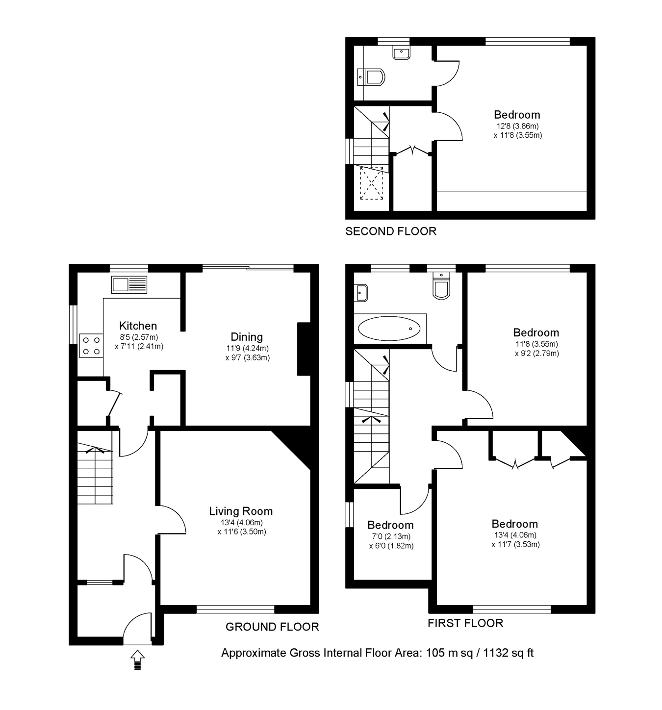 38, Molesey Close, Hersham floorplan