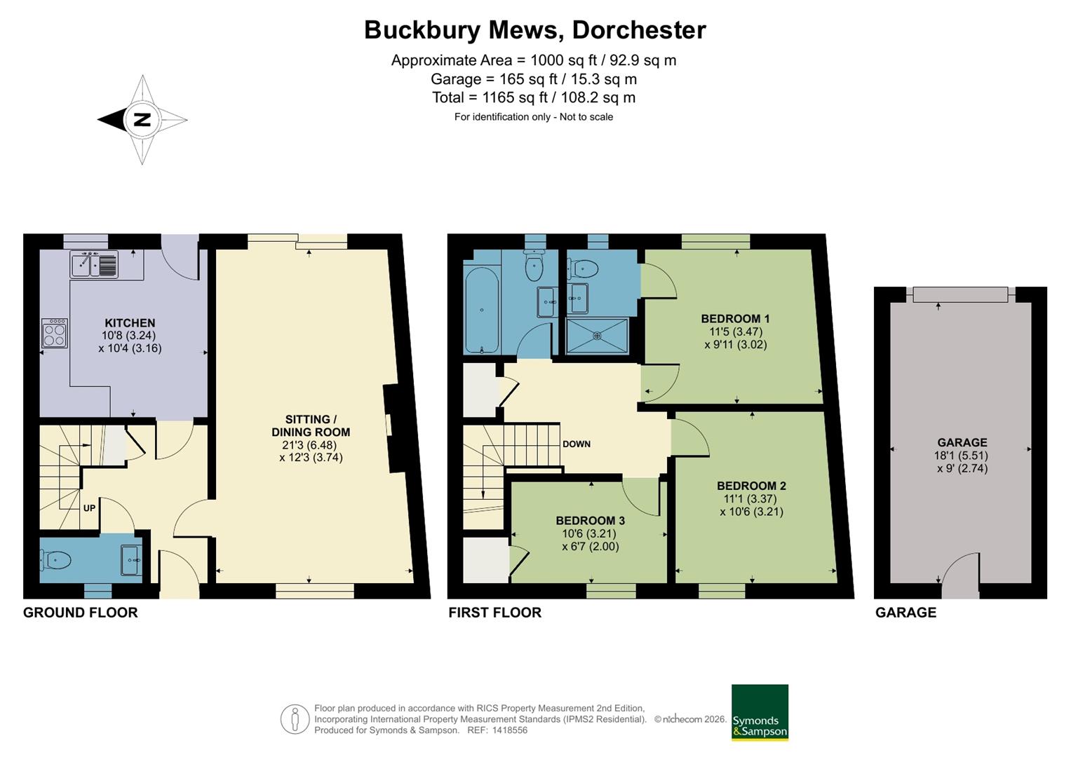 7, Buckbury Mews, Dorchester floorplan
