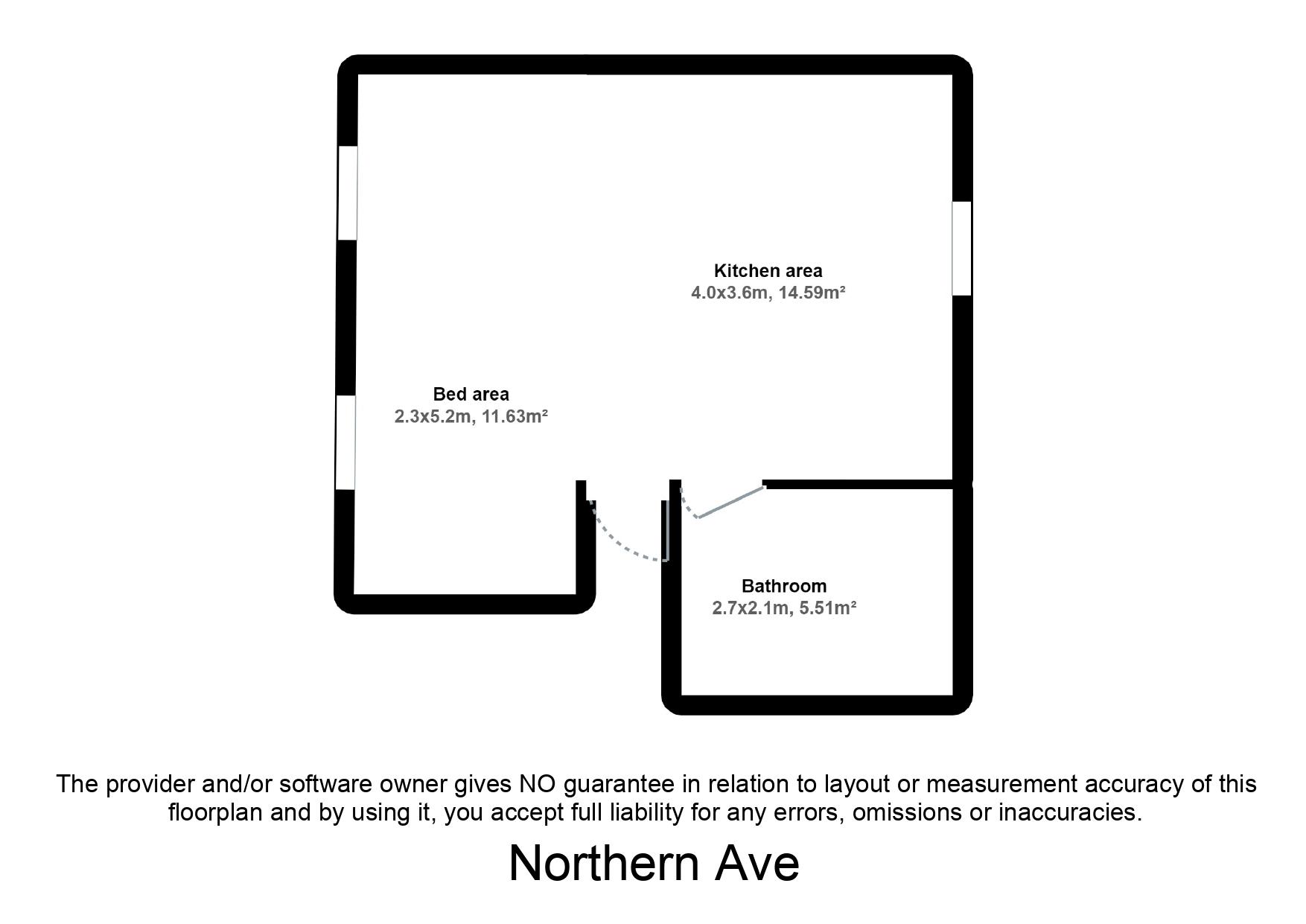 Studio, 70, Northern Avenue, London floorplan